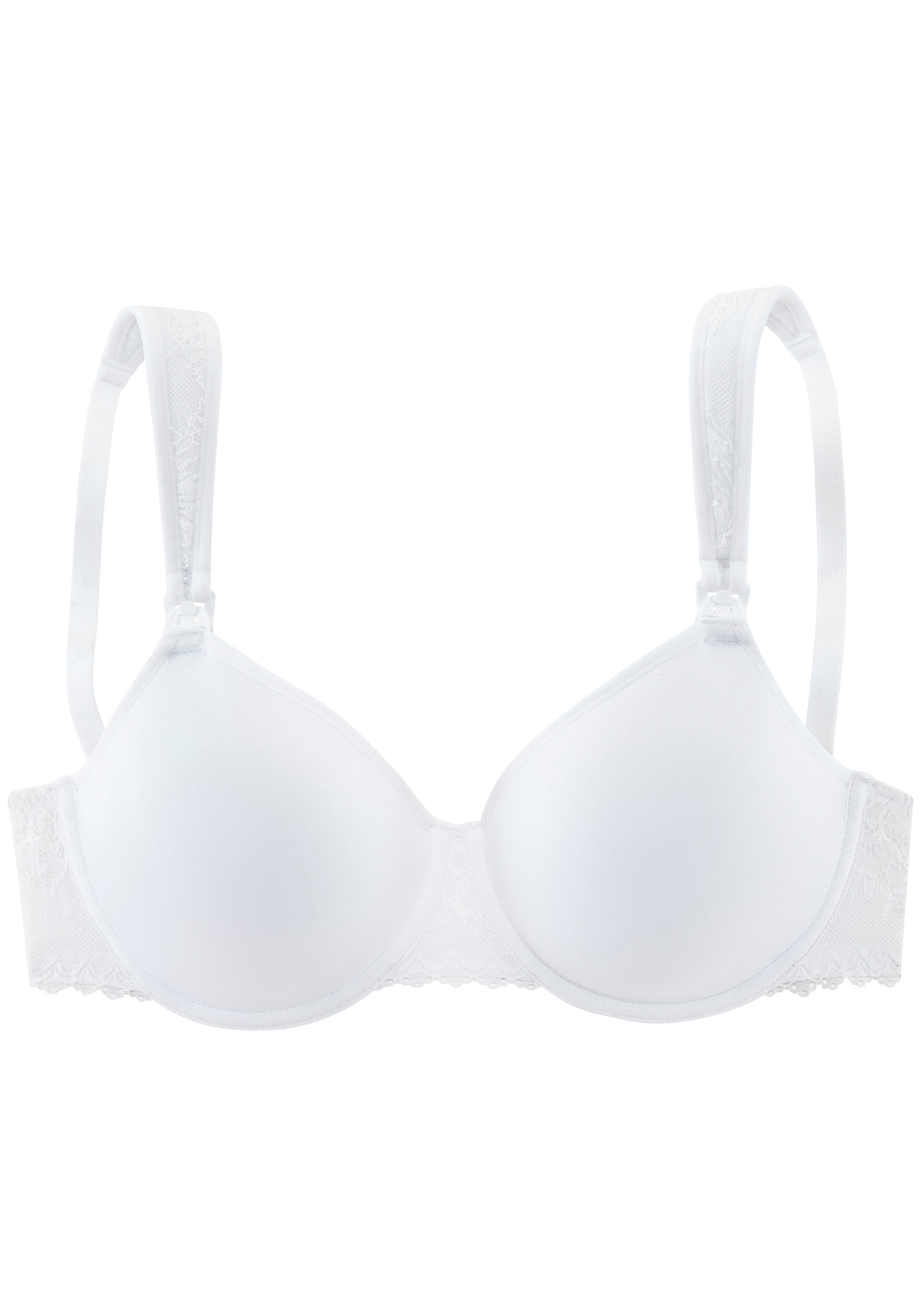 Still-BH NUANCE, Damen, Gr. 80, Cup C, weiß, Spacer;Spitze, Obermaterial: 55% Baumwolle, 39% Polyamid, 6% Elasthan, BHs Still-BH