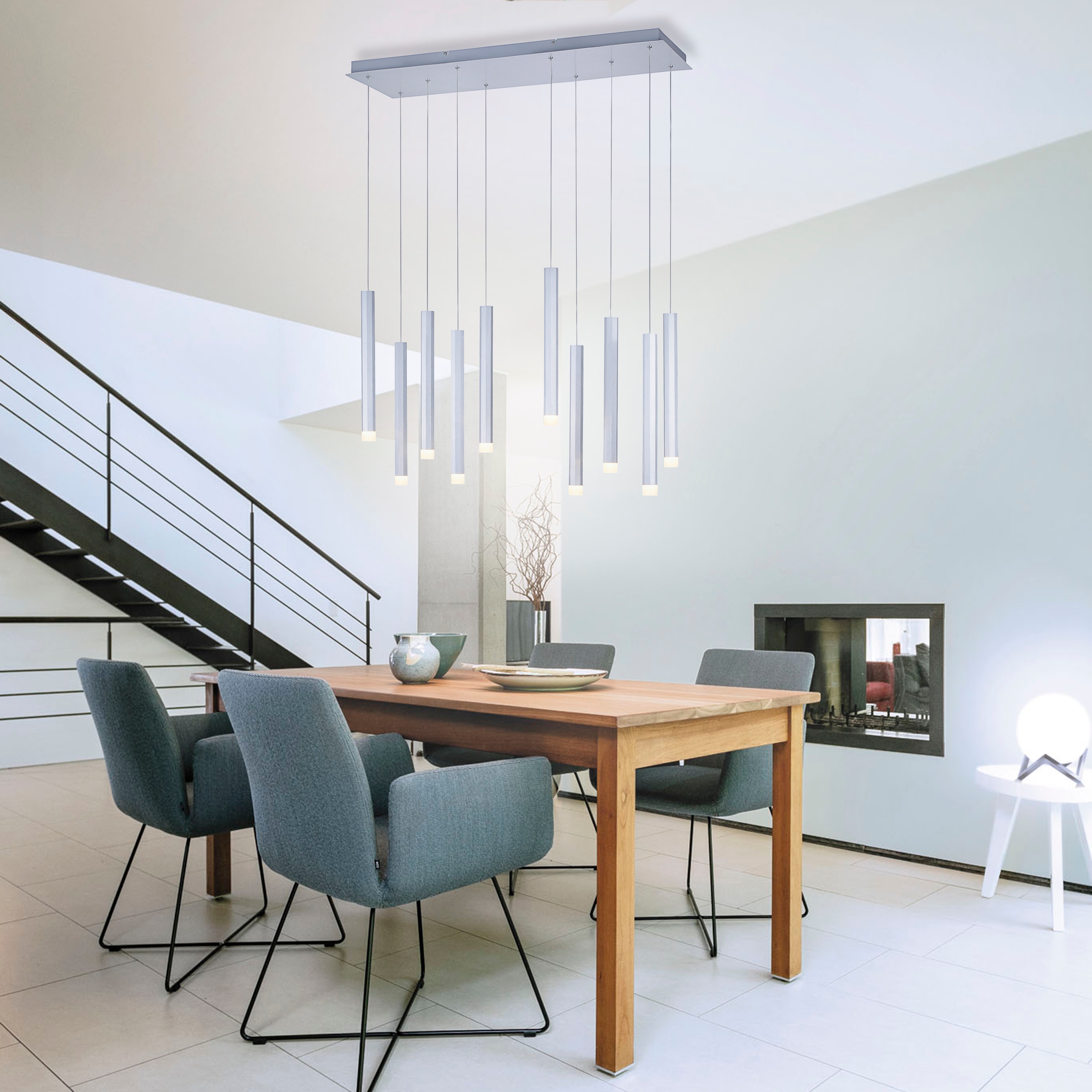 JUST LIGHT Pendelleuchte »BRUNO«, 10 flammig, Leuchtmittel LED-Board | LED fest integriert, LED