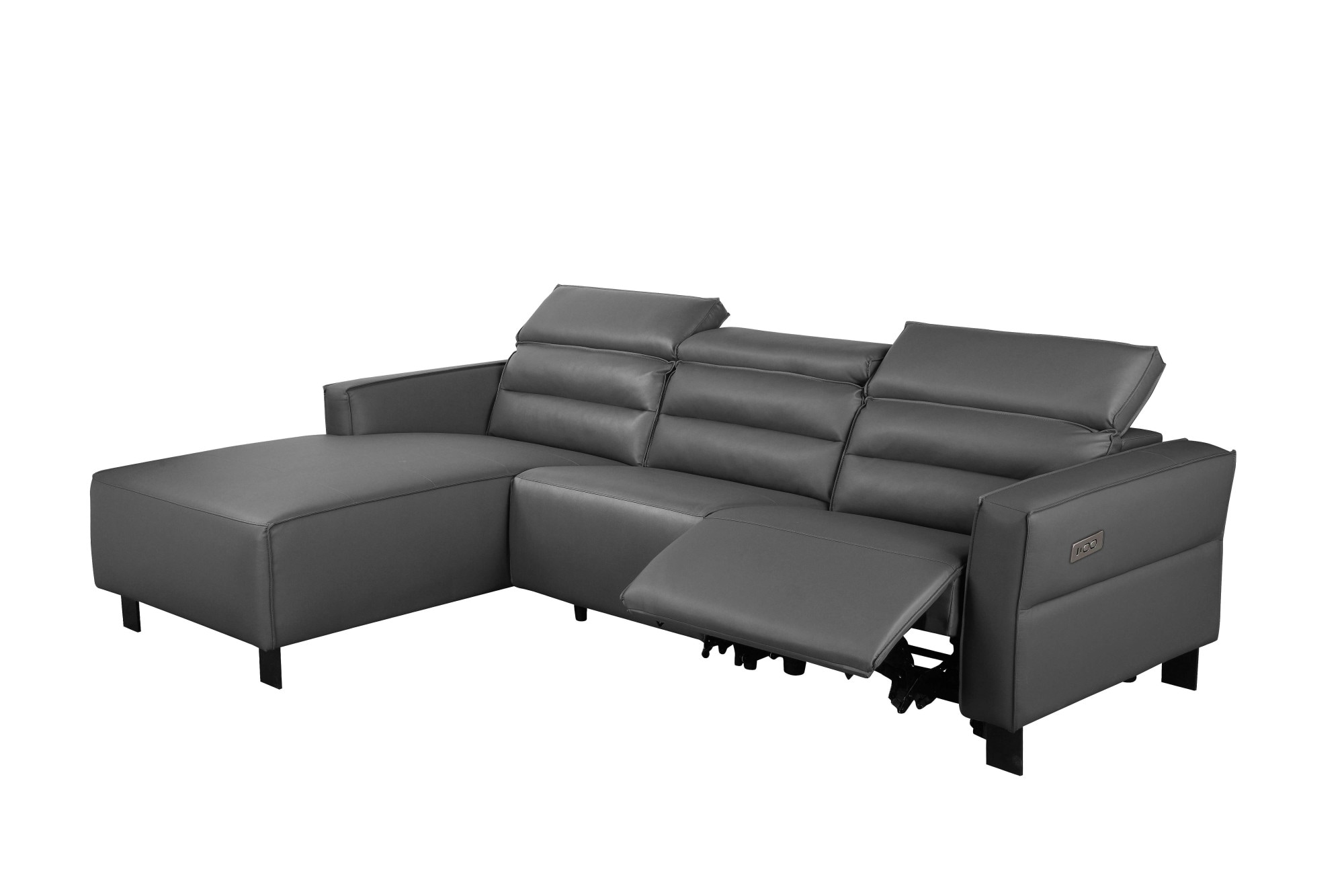 Places of Style Ecksofa »Carpari, L-Form, 263 cm, manuelle o. elektrische Relaxfunktion,«, USB A/C und Kopfteilverstellung