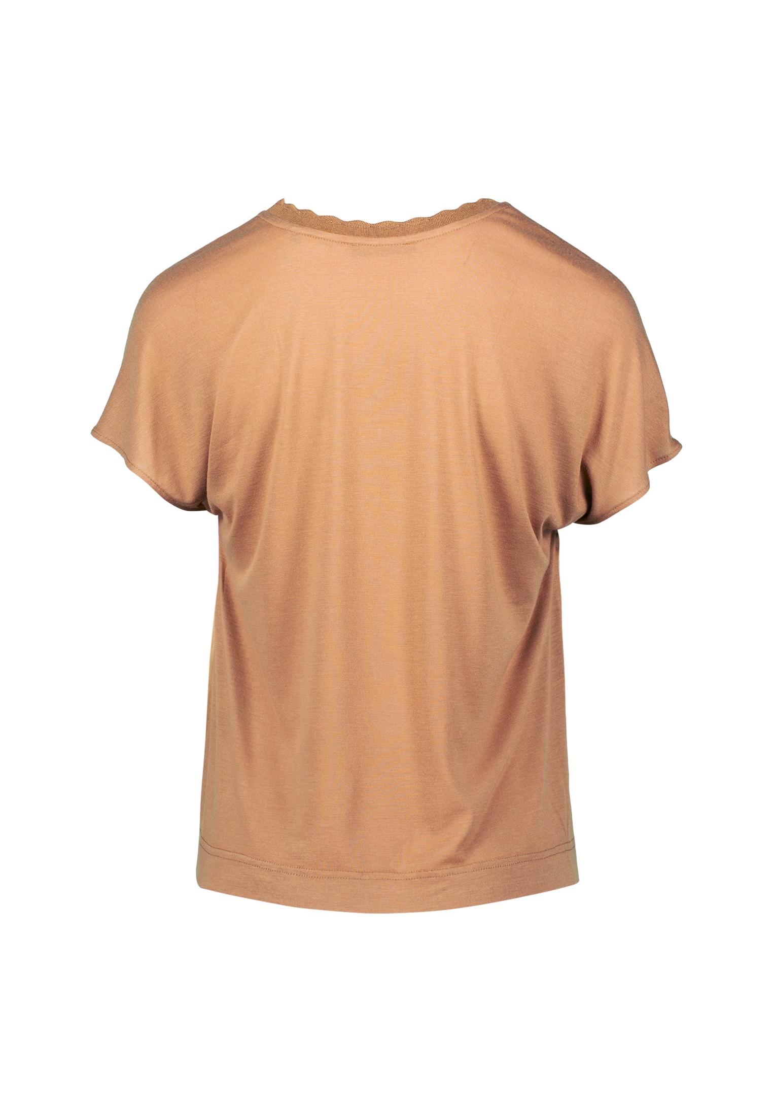 Zero Kurzarmshirt »zero Satinshirt mit Wellensaum«, (1 tlg.), drapiert /gerafft