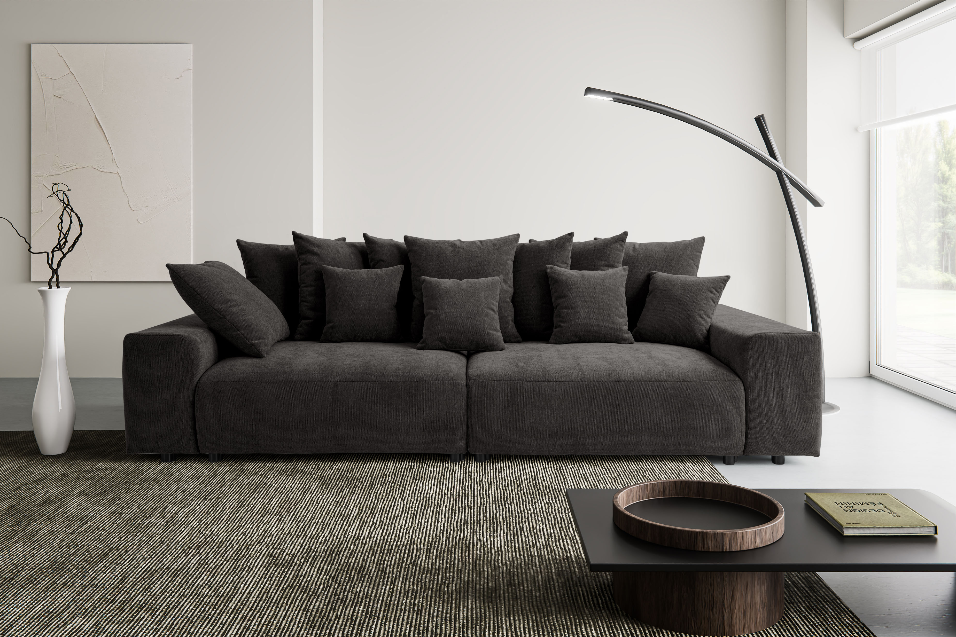 WERK2 Big-Sofa "Maxi Breite 290 cm, modern & bequem, viel Platz auf diesem Mega Sofa" Struktur, XXL