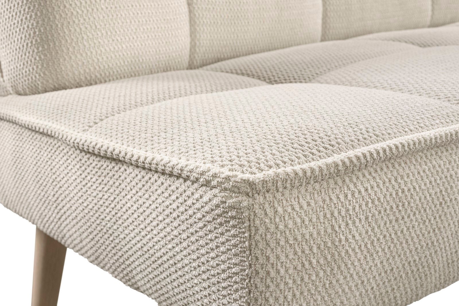 exxpo - sofa fashion Eckbank »Latte« moderne Sitz- und Rückensteppung, bequem und elegant, hoher Holzfuß