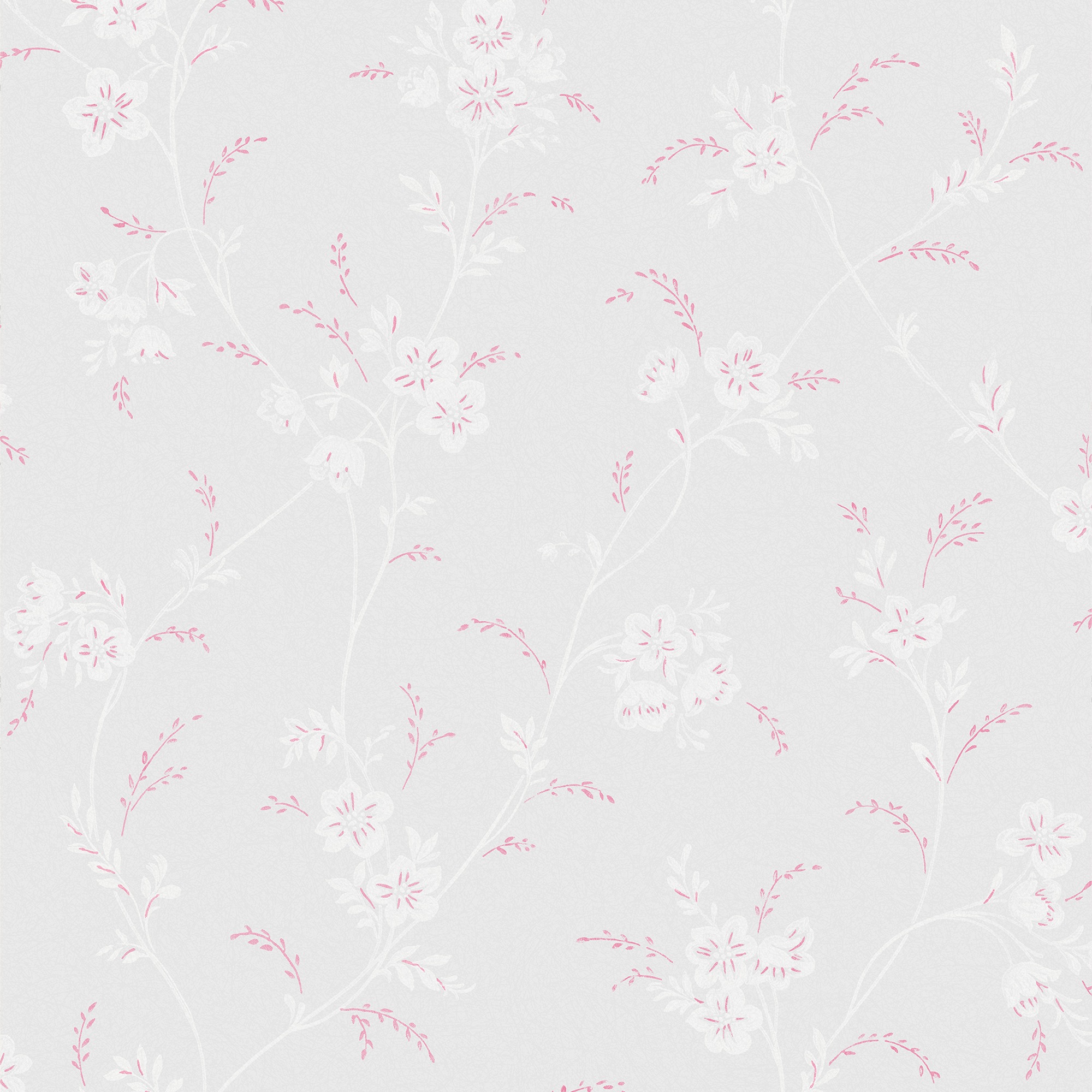 LAURA ASHLEY Vliestapete »Eva Floral Sugared Grey« floral texturiert 10mx52cm