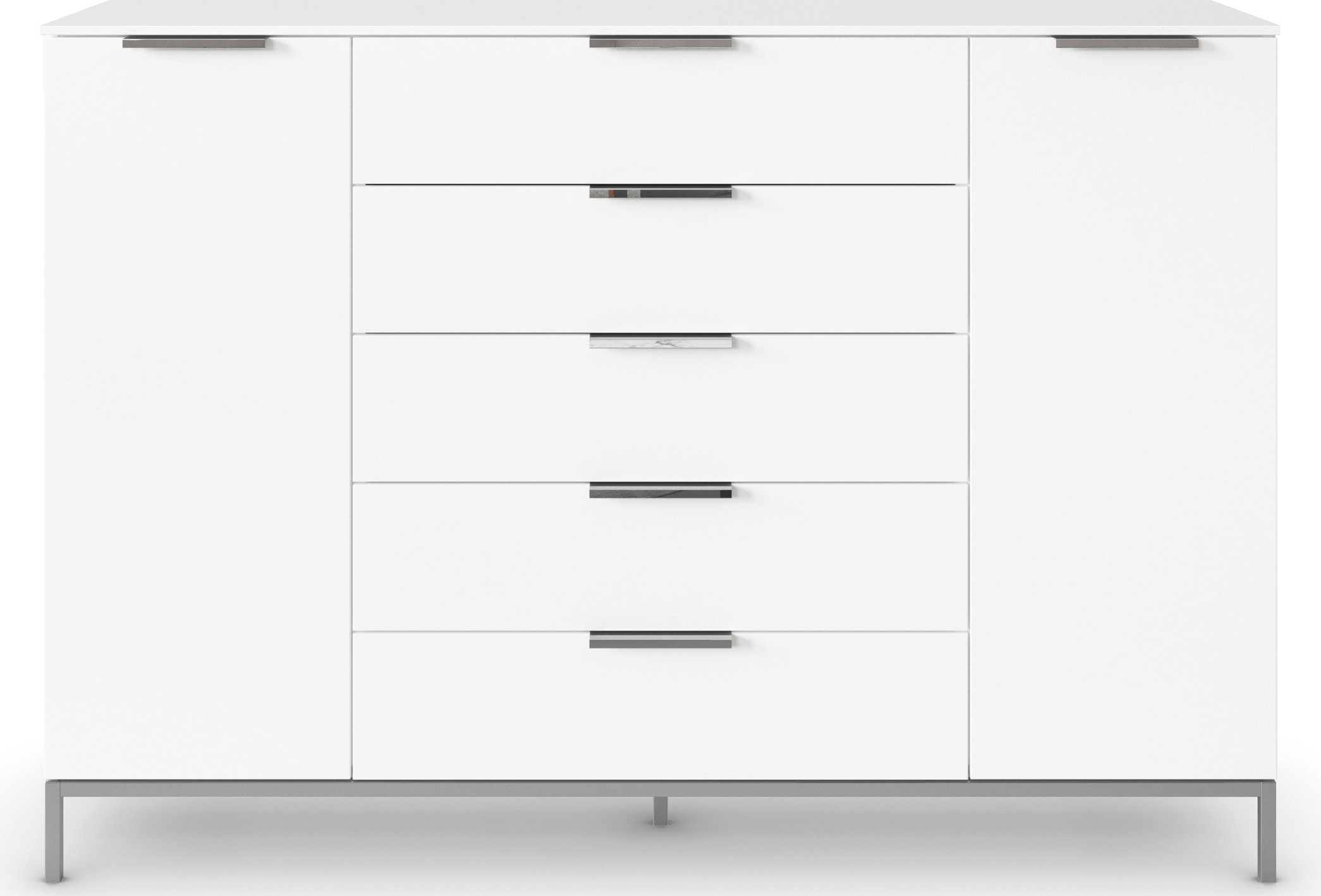 rauch Kombikommode »Kommode Türkommode Sideboard Kombikommode FLIPP«, (Breite 160/180 cm mit 4 Einlegeböden), 2-türig mit 5 Schubladen und Soft-Close-Funktion in zwei Breiten