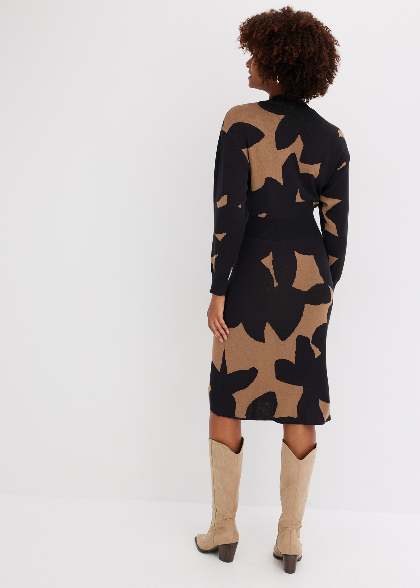 bonprix Strickkleid für eleganten Look, aus Viskose und Polyamid, eleganter günstig online kaufen