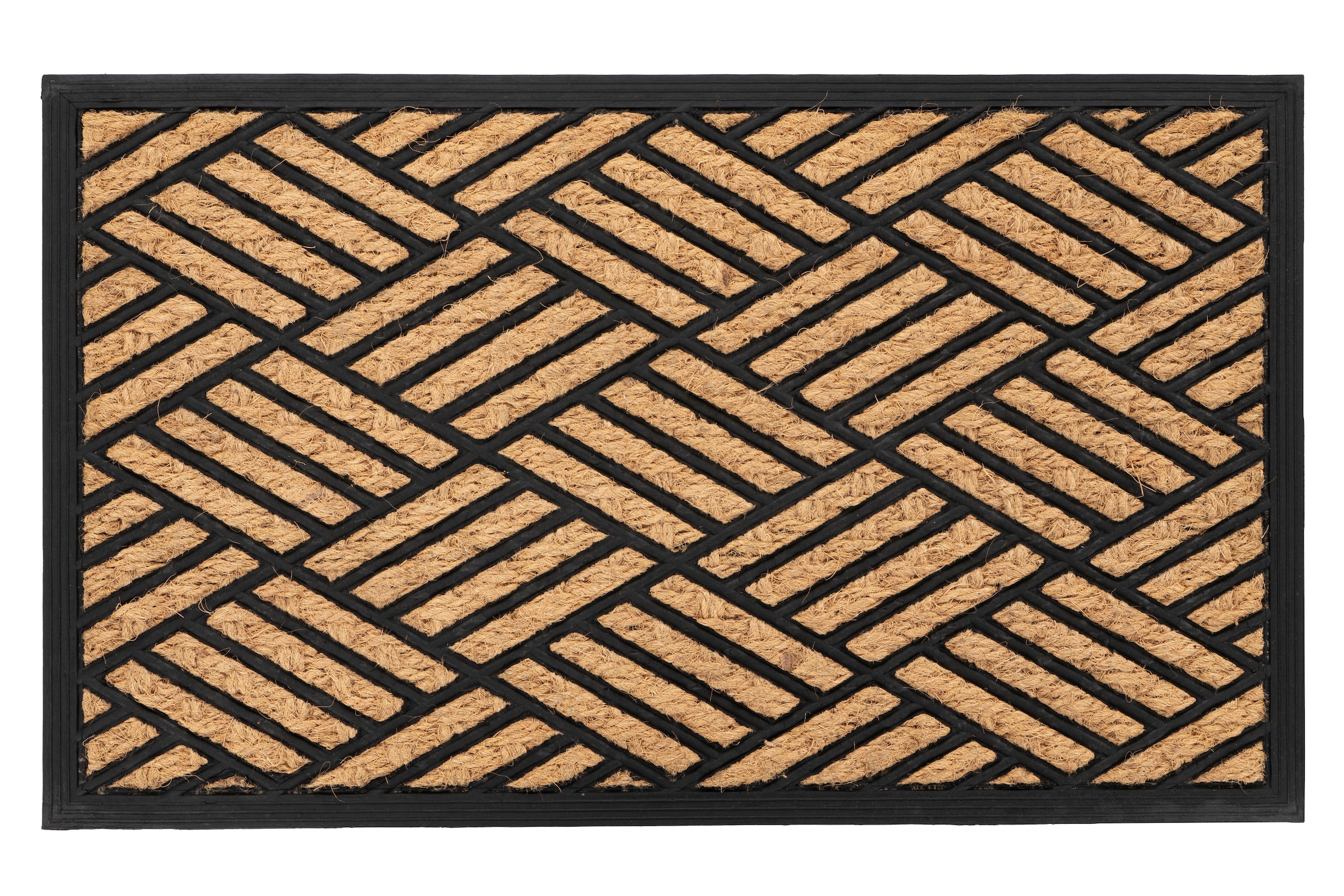 Kayoom Fußmatte "Entry 425" rechteckig 11 mm Höhe Türmatte, Kokos Gummi, Ei günstig online kaufen