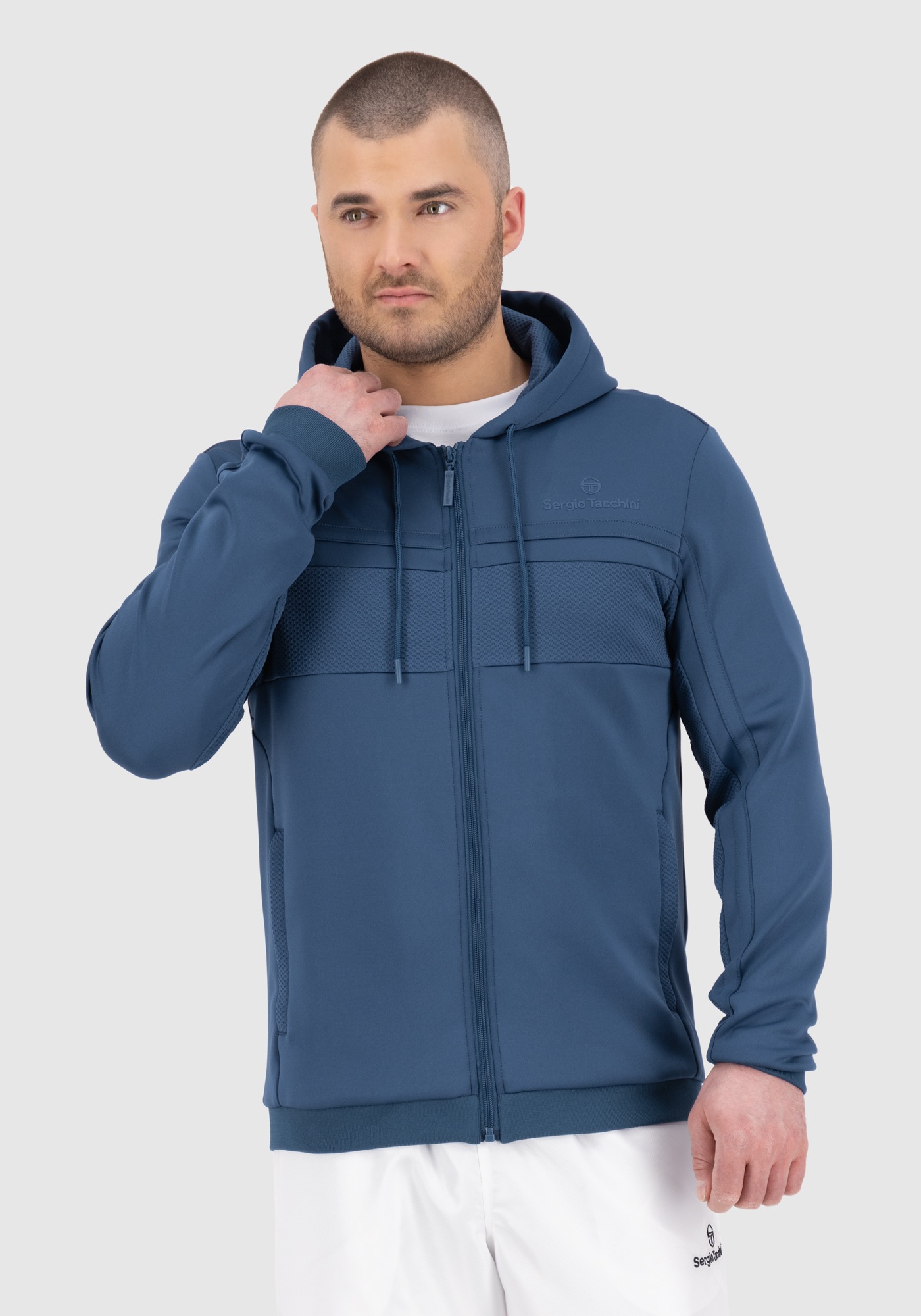 Sergio Tacchini Trainingsjacke »MAJONG HOODIE TRACKTOP Herren«, mit Kapuze, Trainingsjacke Herren, leichte Jacke, Retro, Sportjacke, Outdoor, Sale