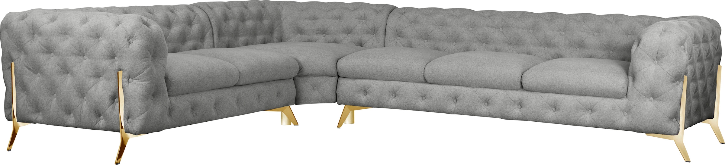Home affaire Chesterfield-Sofa "Amaury L-Form" großes Ecksofa, Chesterfield günstig online kaufen
