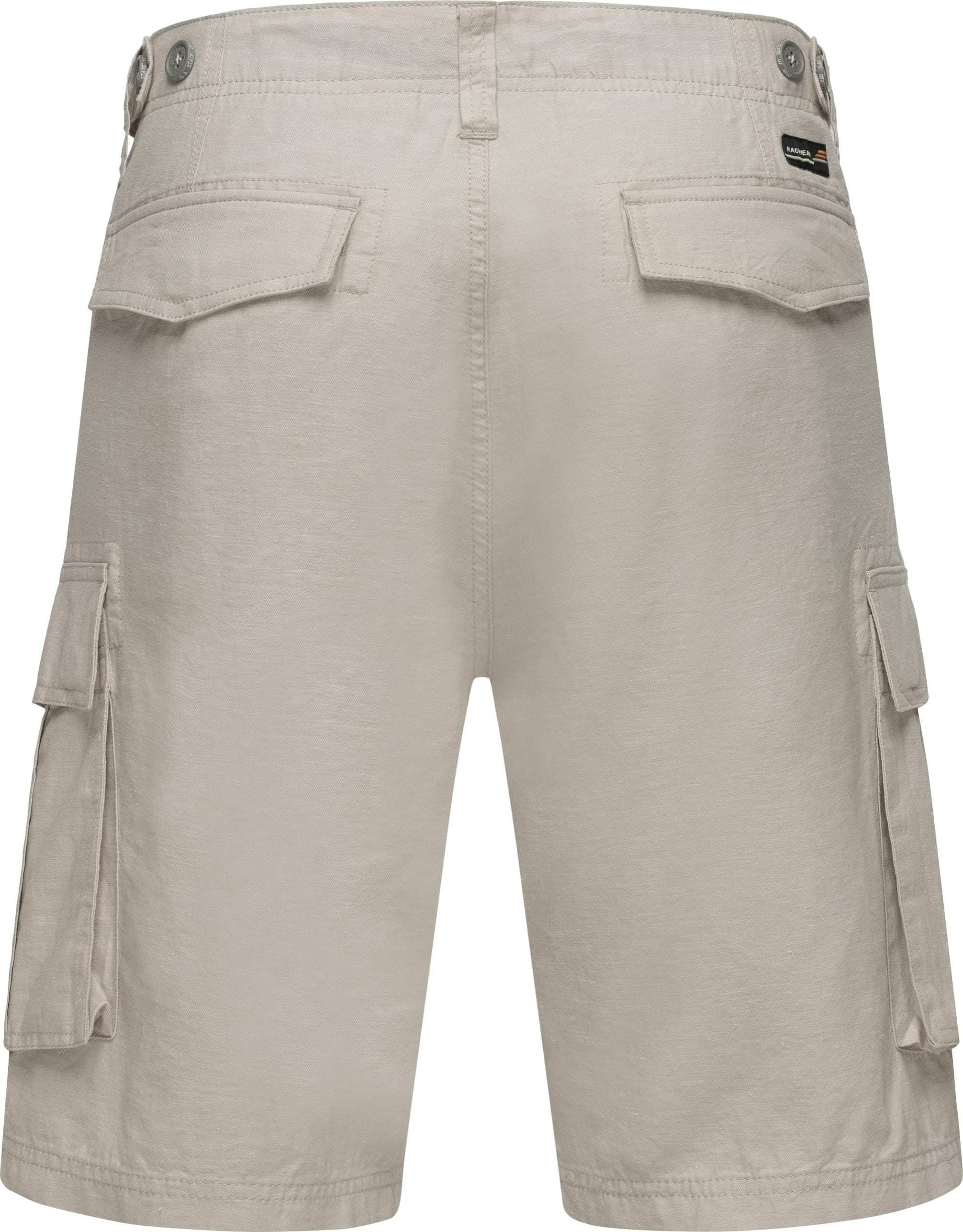 Ragwear Shorts »Merly Linen«, (1 tlg.), Kurze Leinenhose in Cargo-Optik