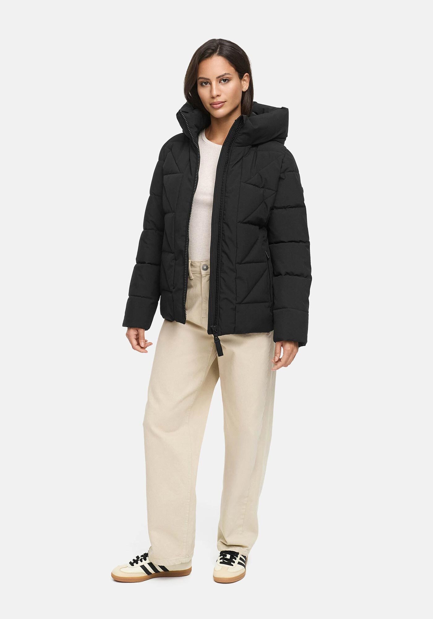 Marikoo Winterjacke »Kuschelnasee« mit extra hohem Kragen und warmem Fleecefutter