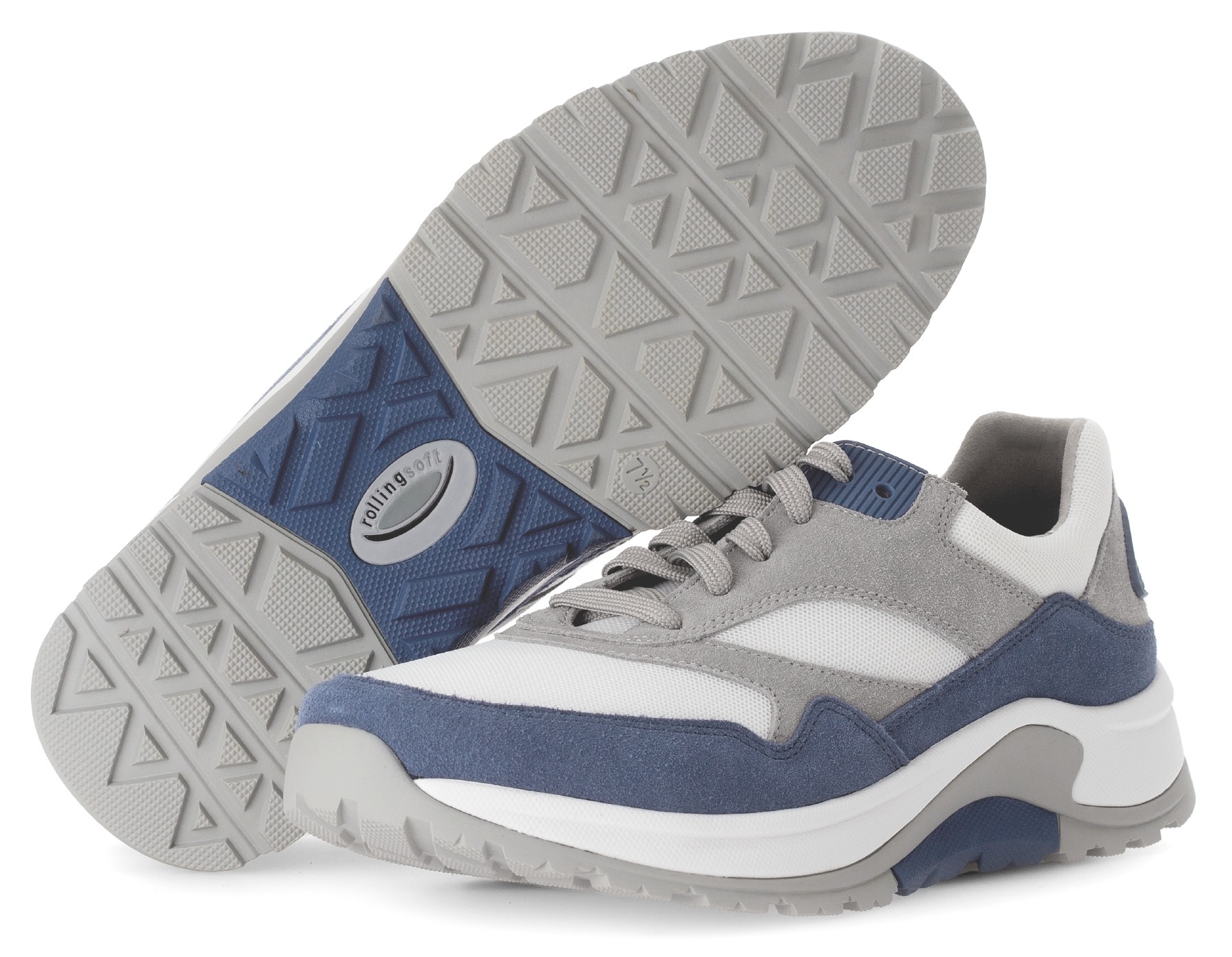 Gabor Rollingsoft Keilsneaker, Freizeitschuh, Halbschuh, Schnürschuh mit Wechselfußbett, Weite G