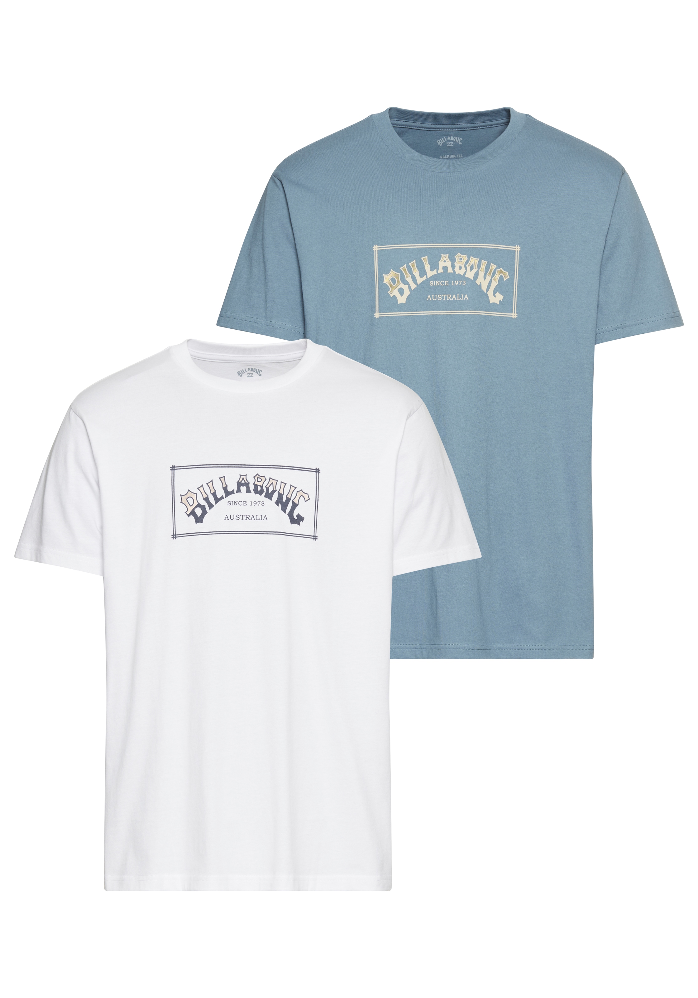 Billabong T-Shirt "ARCH WAVE" Packung, 2er-Pack, 2 Stk. Kurzarm-Design, 2er-Pack, aus Baumwolle, auch in großen Größen