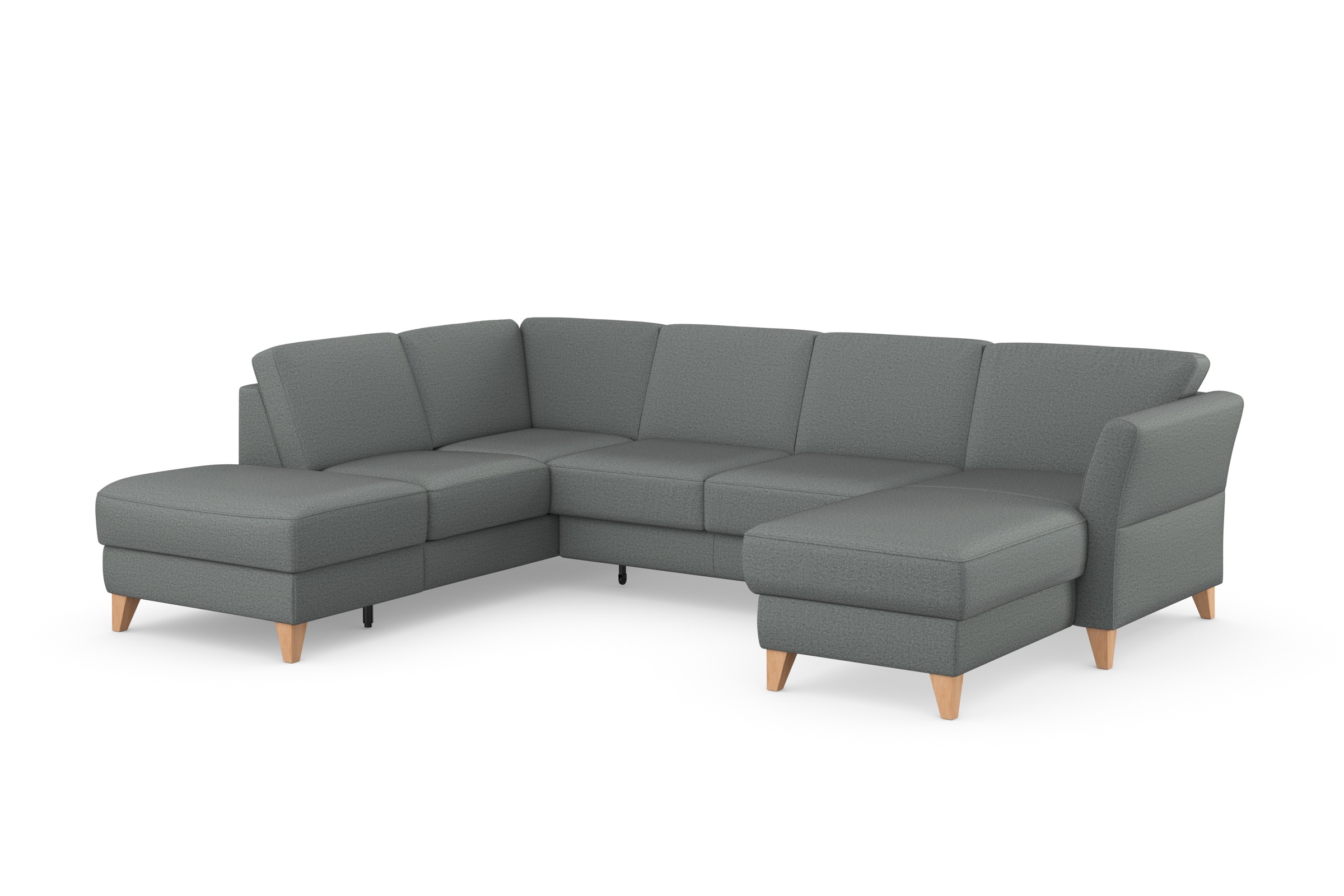 sit&more Wohnlandschaft »Visby U-Form«, wahlweise mit Bettfunktion und Stauraum, frei im Raum stellbar