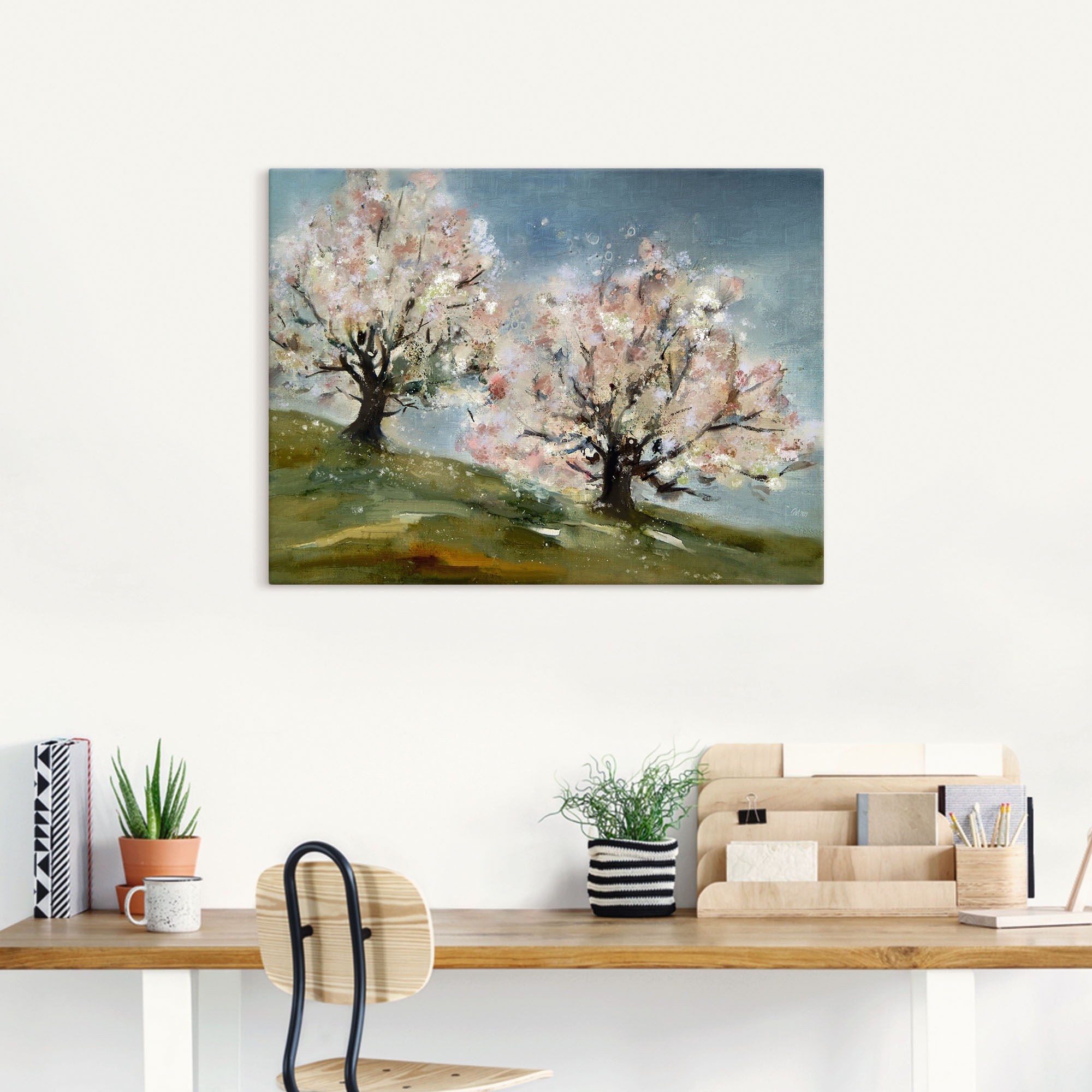 Artland Leinwandbild »Frühling - Obstbaumblüte«, Baumbilder, (1 St.), auf Keilrahmen gespannt