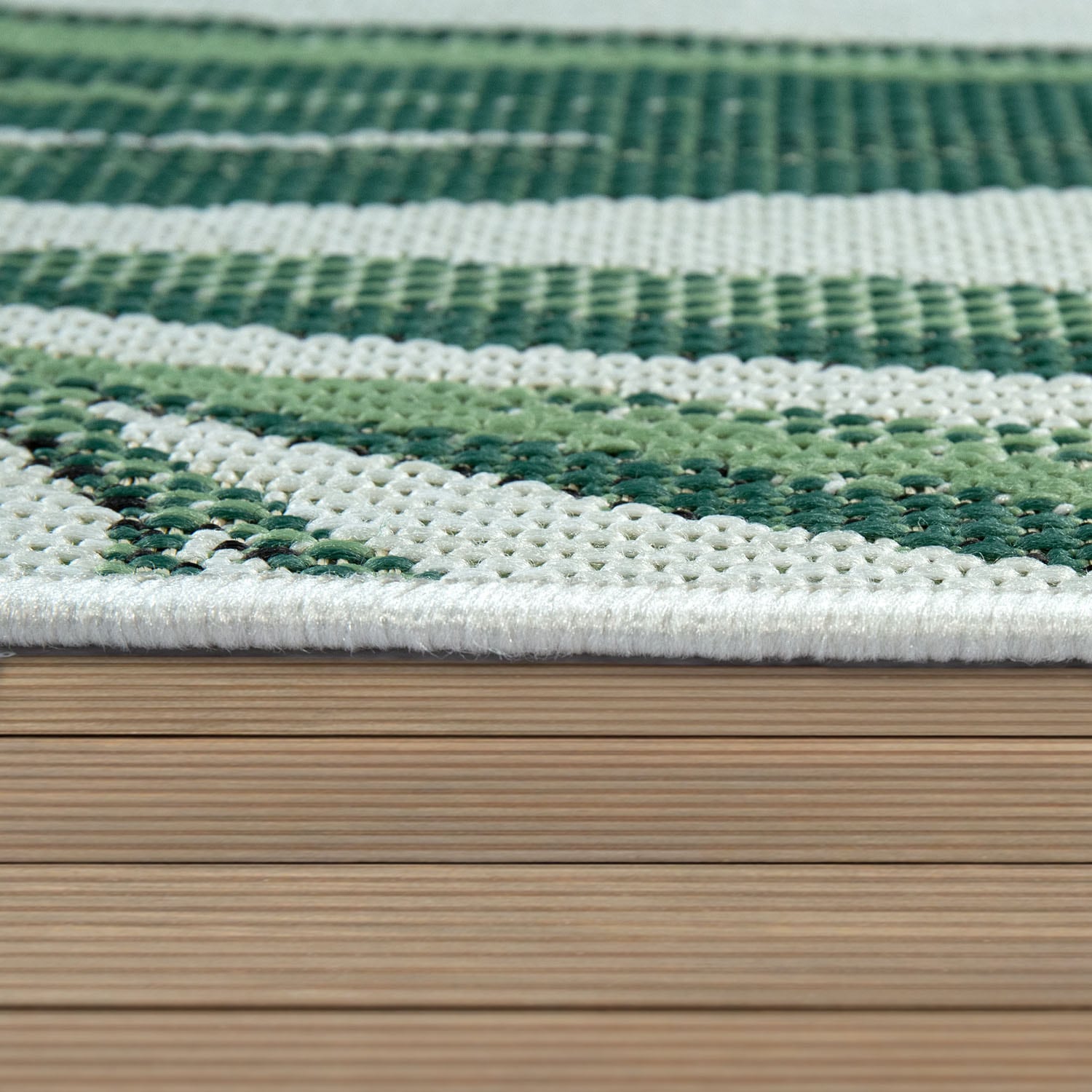 Paco Home Teppich »Ostende geeignet, In- Outdoor 537«, | Wohnzimmer Motiv rechteckig, und BAUR Palmenblätter, bestellen Flachgewebe