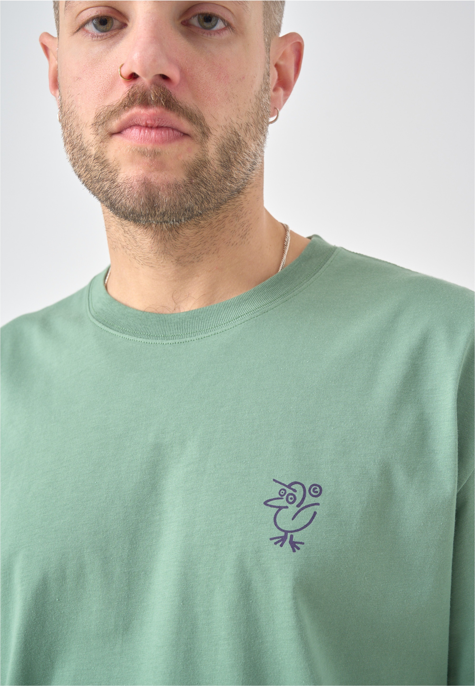 Cleptomanicx T-Shirt »Sketch Gull«, mit lockerem Schnitt