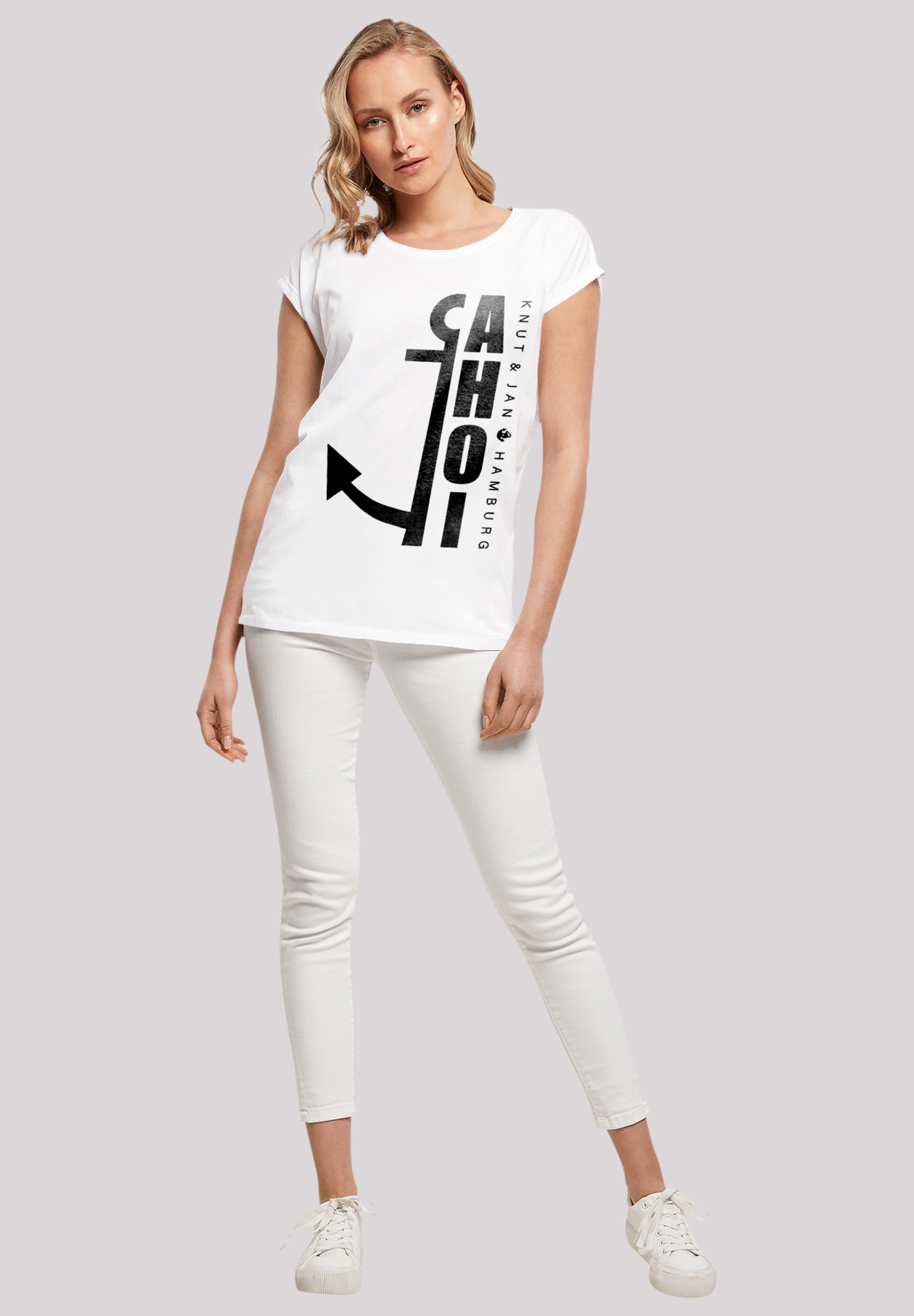 F4NT4STIC T-Shirt »Ahoi Anker Knut & Jan Hamburg«, Print