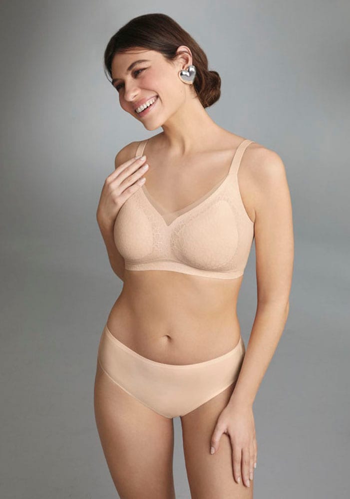 Anita Since 1886 Bralette Verstellbare Träger, Sportlich Leichter Mesh Abschluss Im Dekolleté.