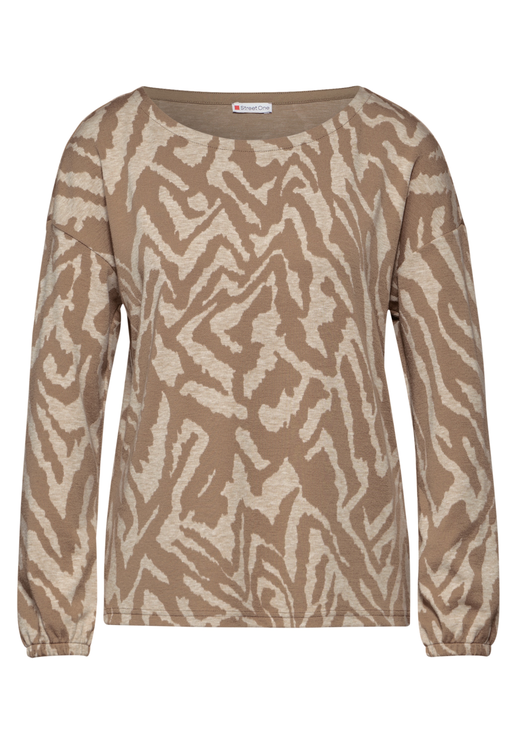 STREET ONE Langarmshirt, mit U-Boot-Ausschnitt