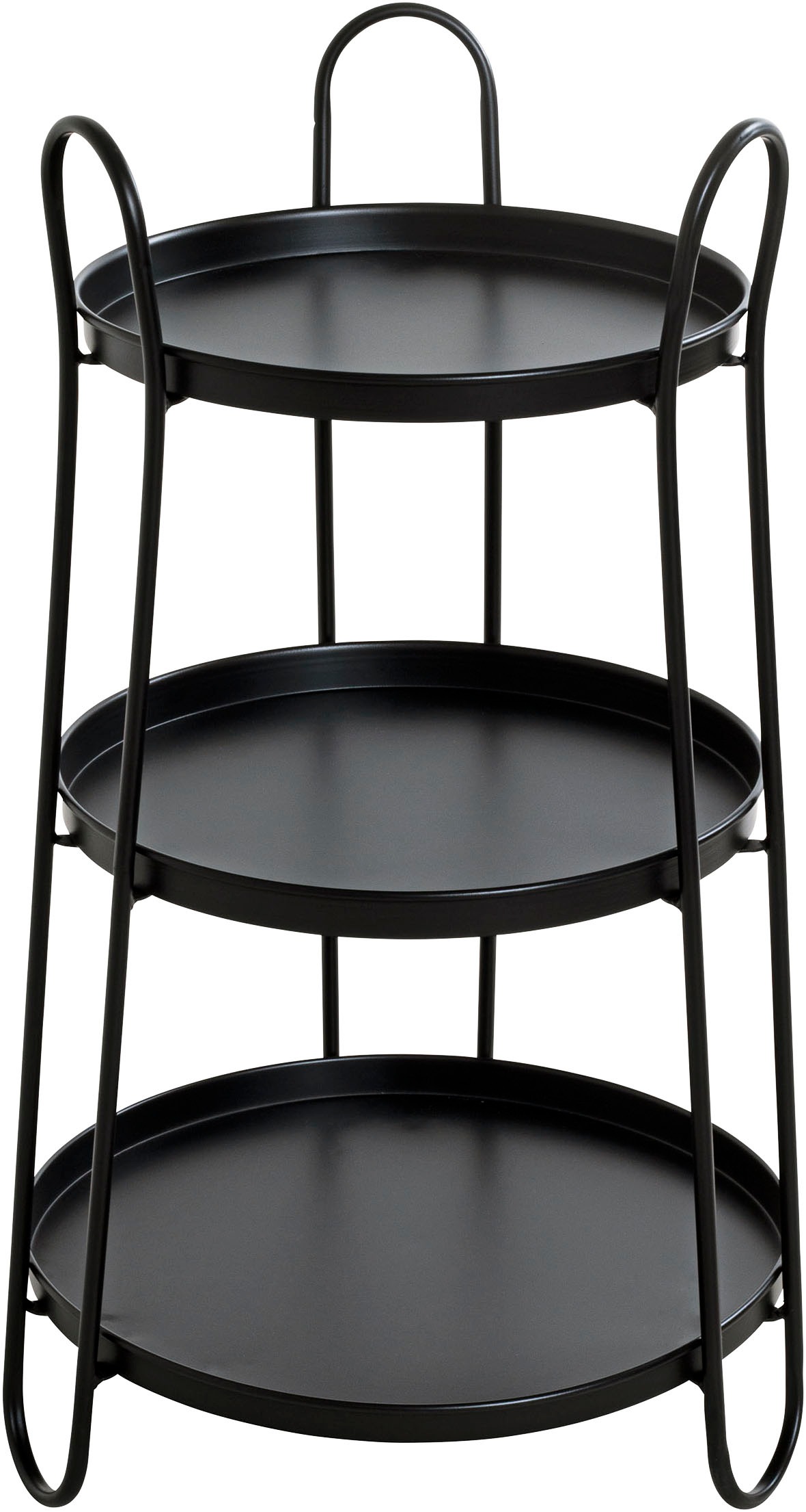 HAKU Beistelltisch »Sofatisch, Wohnzimmertisch« 1 Stk. tlg. rund - aus Metall Schwarz - Ø/H 43/72 cm