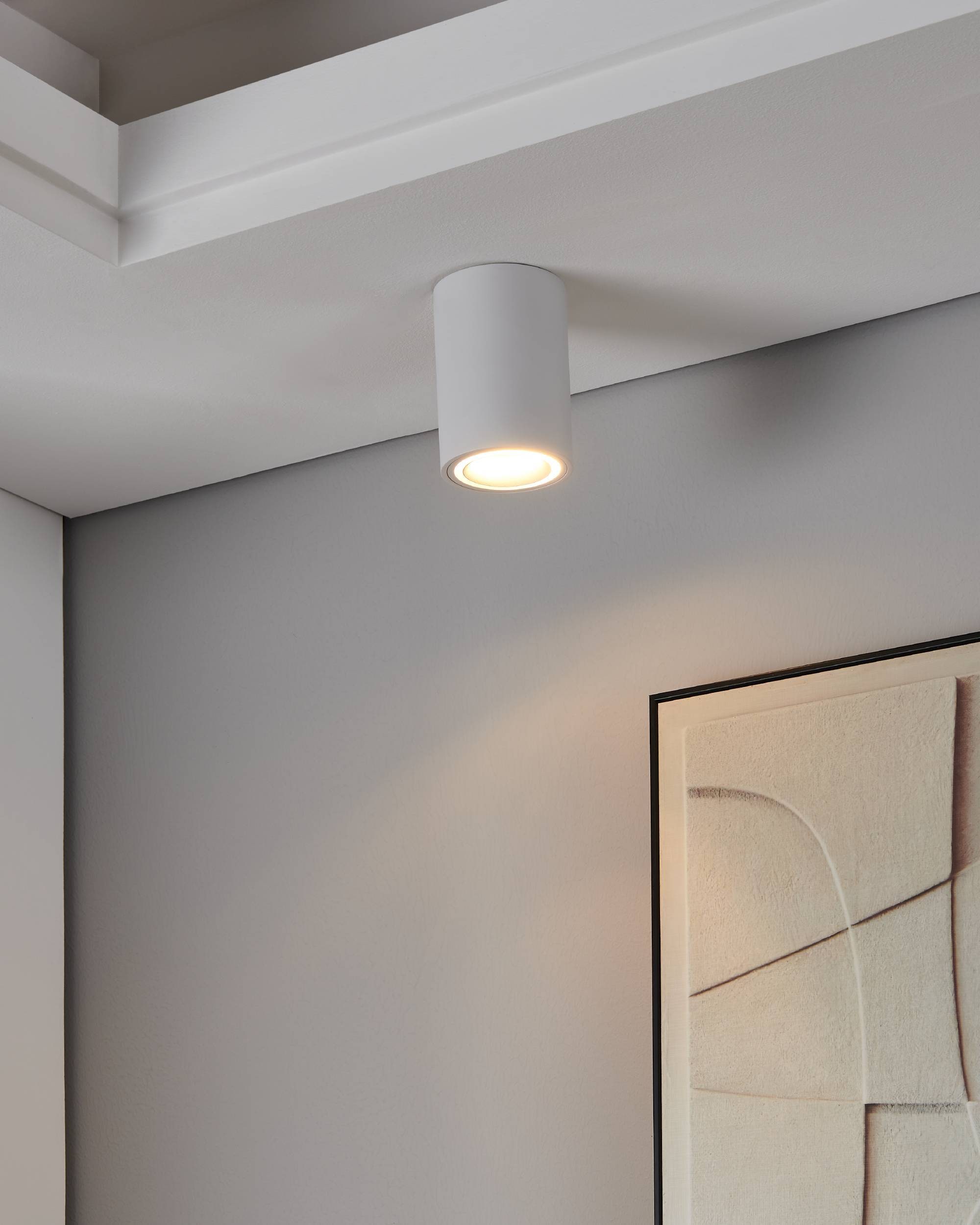 EGLO Aufbauleuchte »Carosso-Z Deckenlampe, ZigBee, App und Sprachsteuerung, dimmbar, Metal« GU10 1 Stk. Aufbauleuchte - H12 x Ø8 cm - weiß - 1X4,9W inkl.