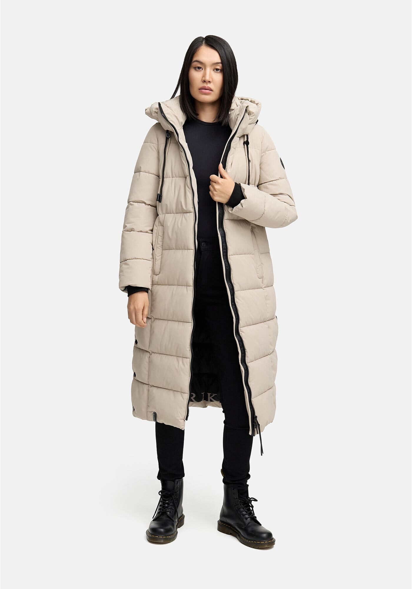 Thumbnail - Marikoo Winterjacke "Nadeshikoo XIV" extra langer Winter Mantel gesteppt