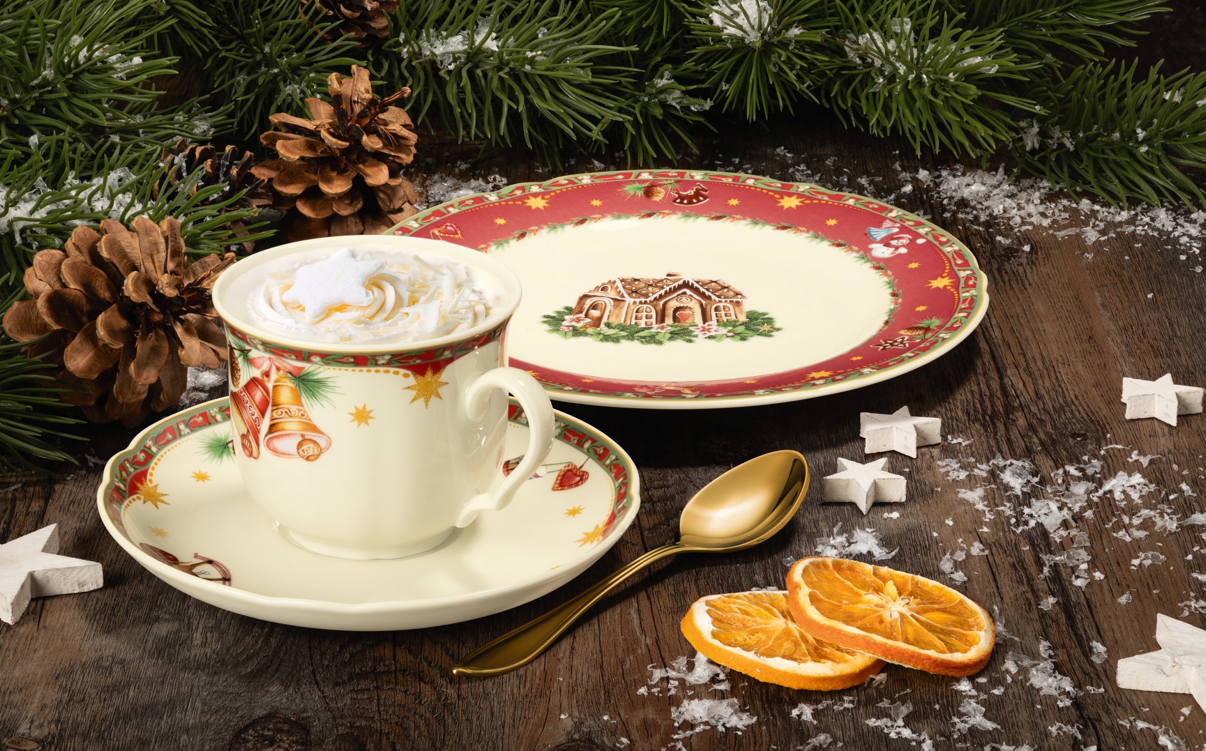Seltmann Weiden Untertasse »Marieluise - Weihnachtsnostalgie«, (1 St.), Kombi-Untertasse 15 cm