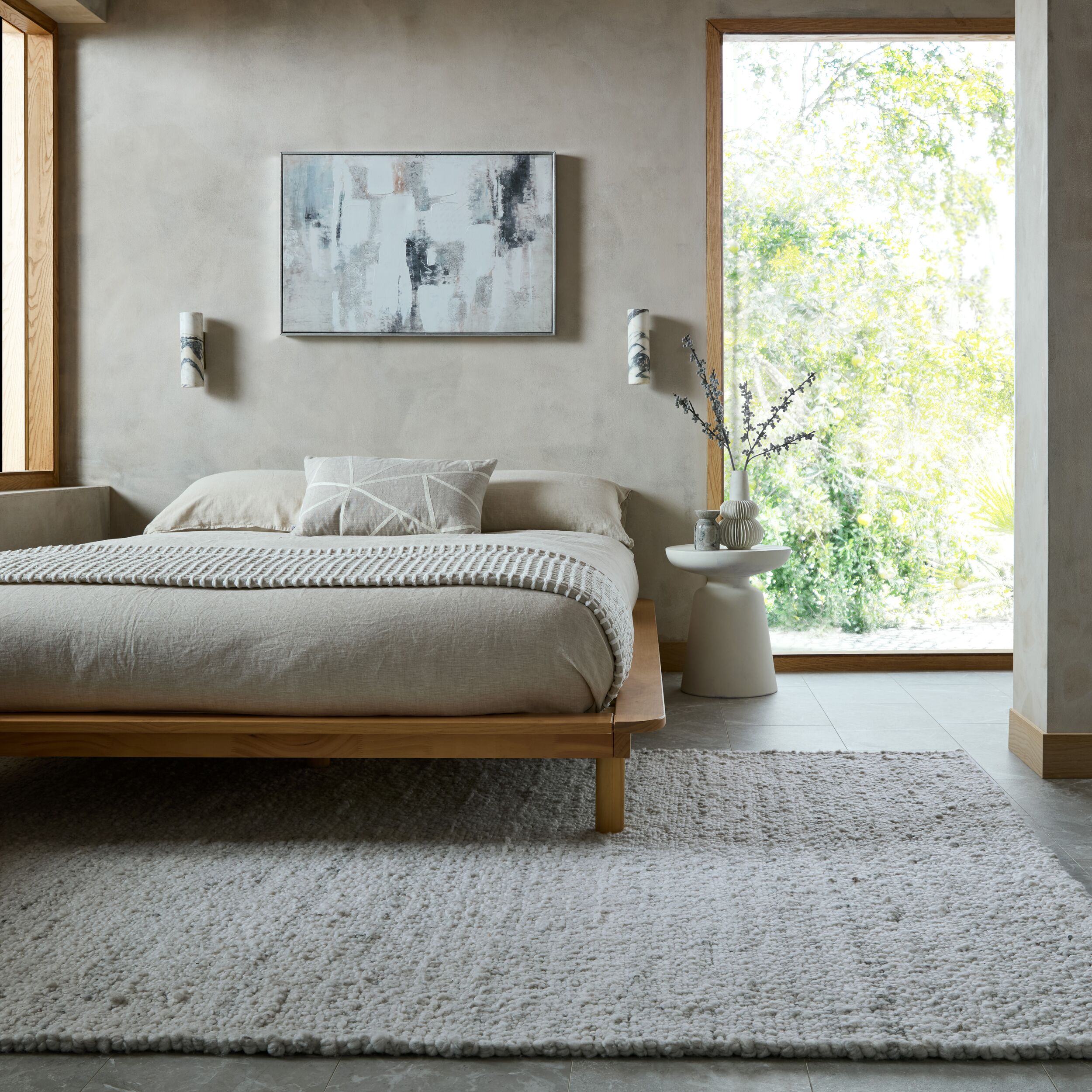 FLAIR RUGS Designteppich "FINLEY" rechteckig 10 mm Höhe Bouclé-Design in Wolloptik