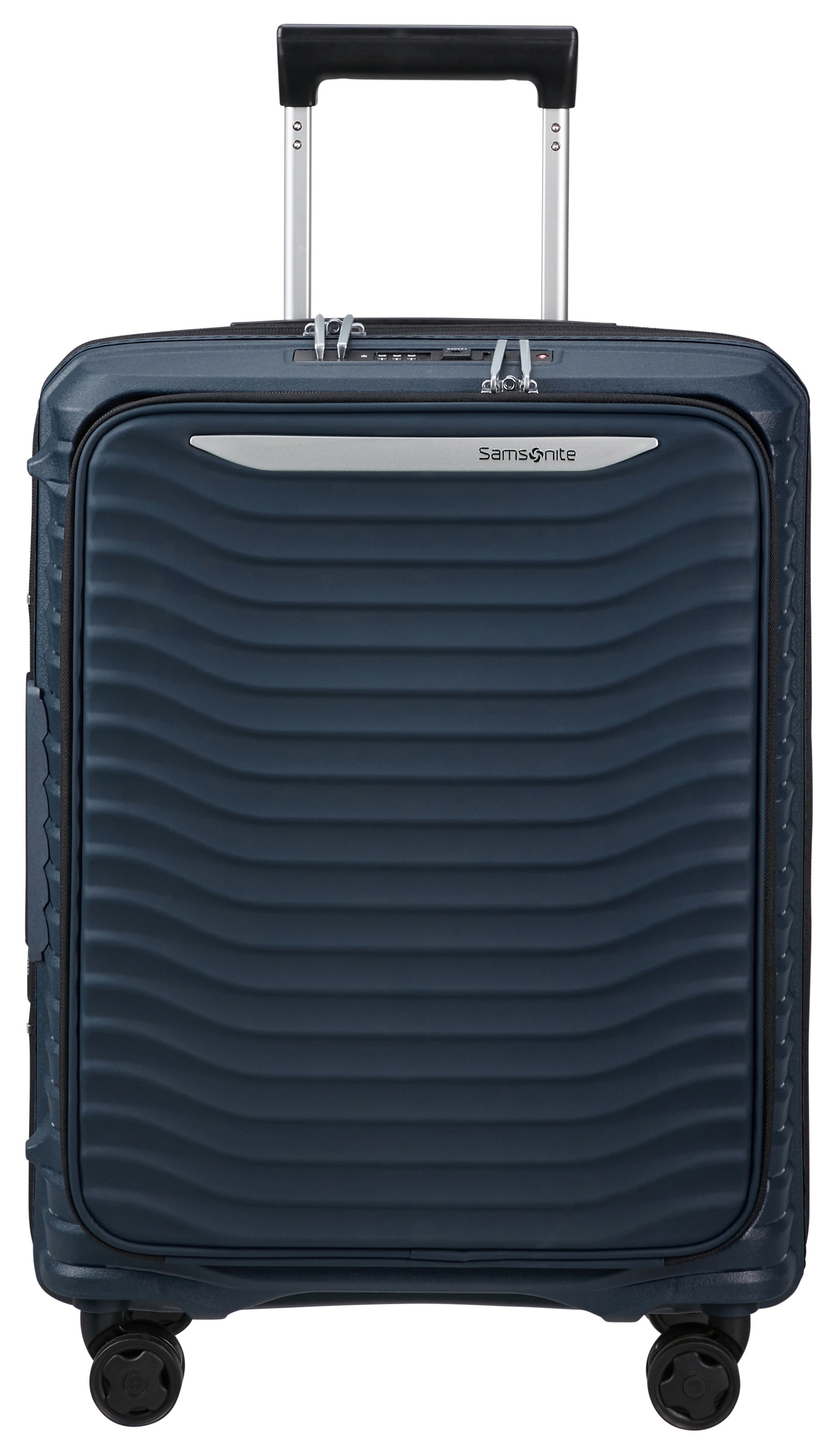 SAMSONITE Hartschalen-Trolley "UPSCAPE 55 mit Frontfach", blau, Polycarbonat, Koffer, Easy-Access-Frontfach Handgepäck Hartschalenkoffer