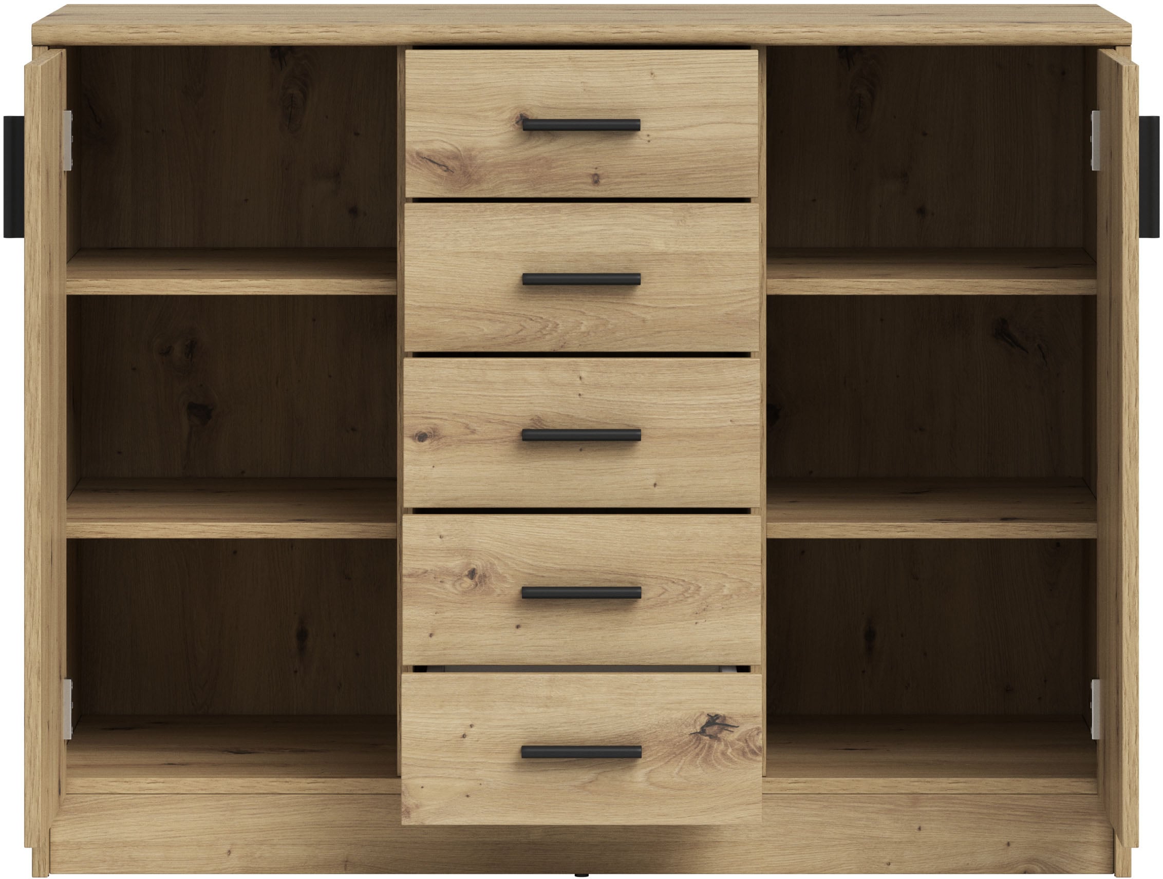 HBZ Sideboard »Nelly Kommode, BxHxT 109x86x50cm«, (1 St.), Breite 109cm, Einlegeböden verstellbar, foliert