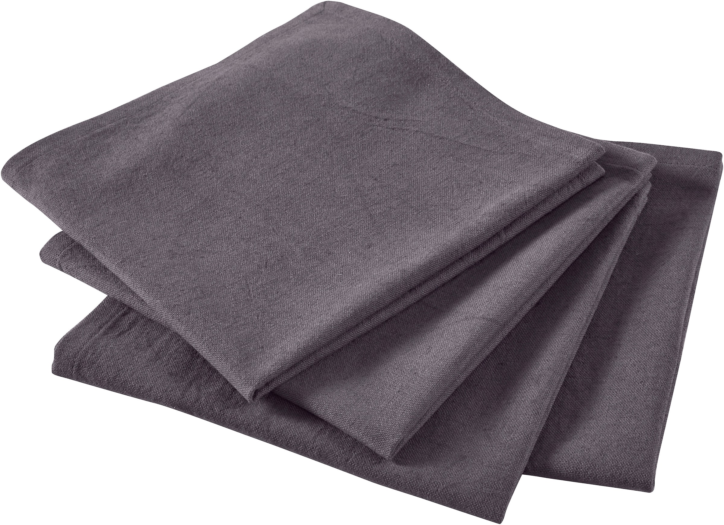 LeGer Home by Lena Gercke Stoffserviette »Liaa« Stoffserviette, Maße 40x40 cm, uni, Baumwollqualität mit Leinenanteil