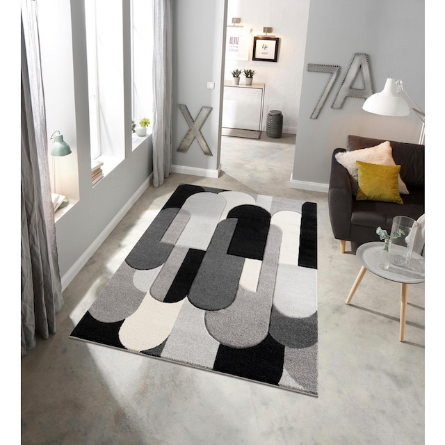 my home Teppich »Pautz«, rechteckig, handgearbeiteter Konturenschnitt,  Hoch-Tief-Effekt, wende-Teppich bestellen | BAUR