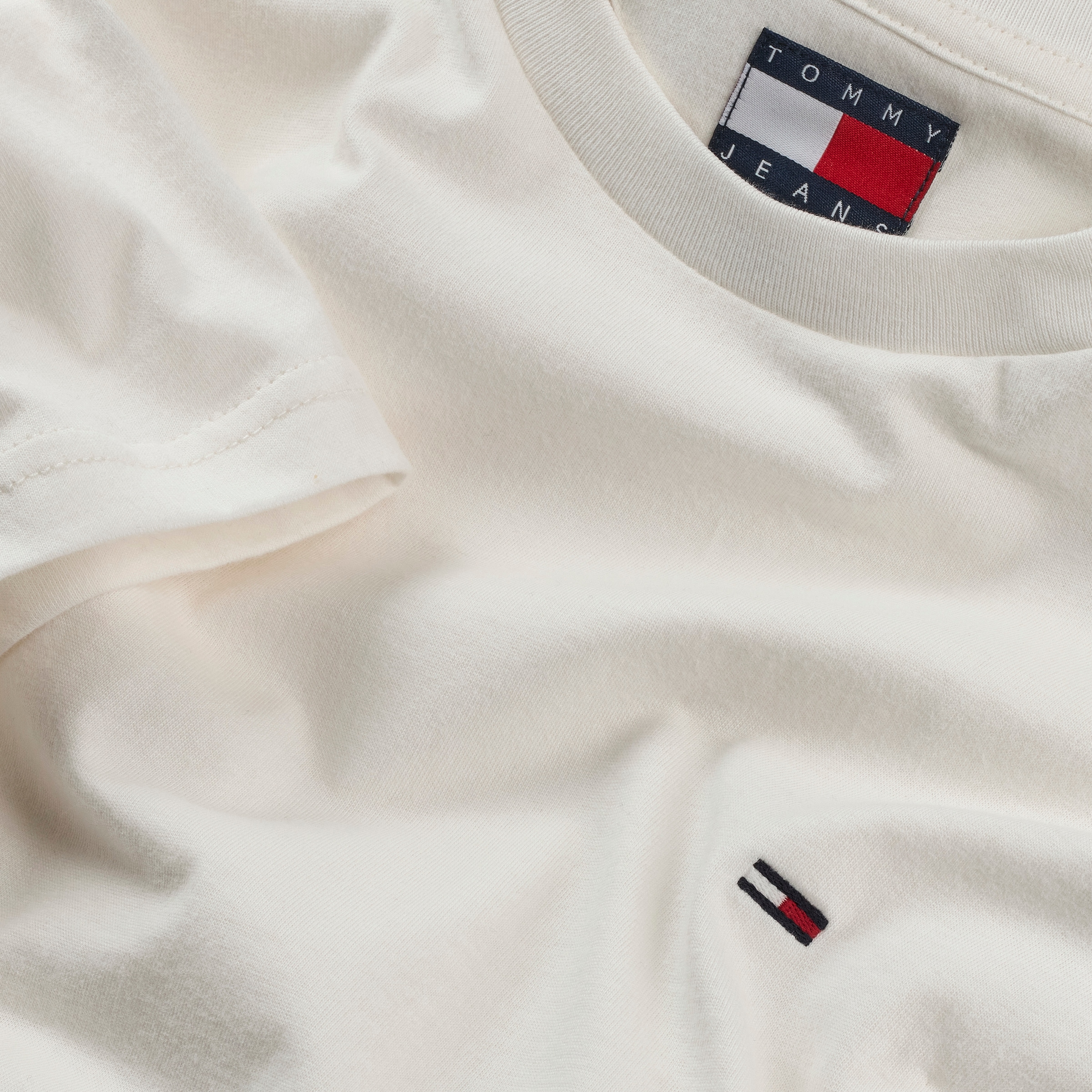 Tommy Jeans Rundhalsshirt »TJM XSLIM 2PACK JERSEY TEE EXT«, (Packung, 2er-Pack), Logostickerei, 2Pack
