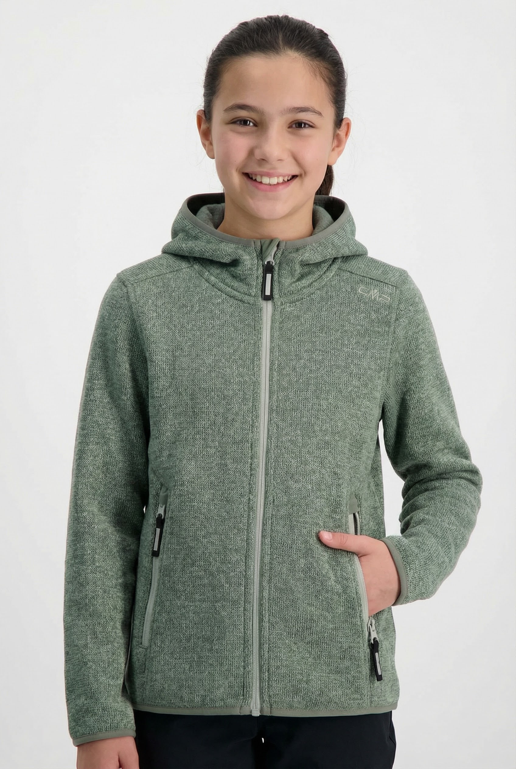 CMP 1100000002199 "KID G JACKET FIXED HOOD" mit Kapuze mit Kapuze, wärmeisolierend, windabweisend, wasserabweisend