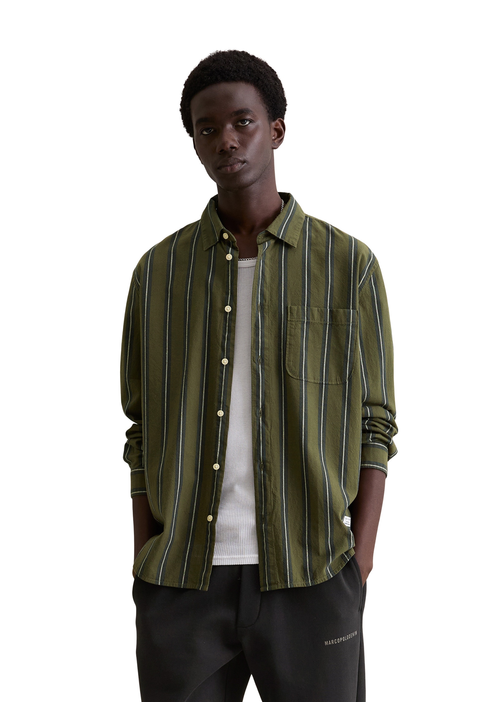 Marc OPolo DENIM Langarmhemd "mit mehrfarbigen Streifen" günstig online kaufen