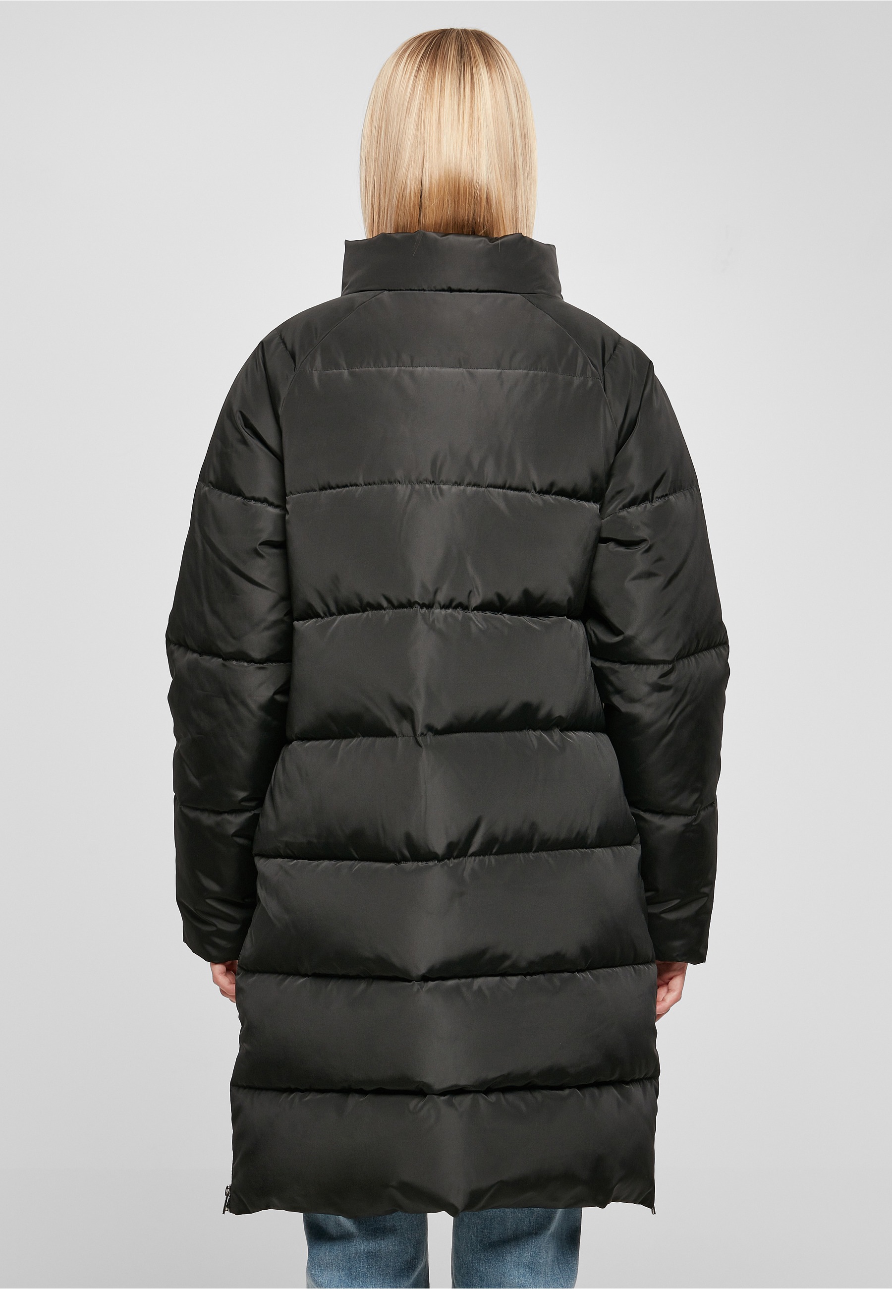 URBAN CLASSICS Winterjacke »Urban Classics Damen Ladies High Neck Puffer Coat« 1 Stk. tlg. ohne Kapuze