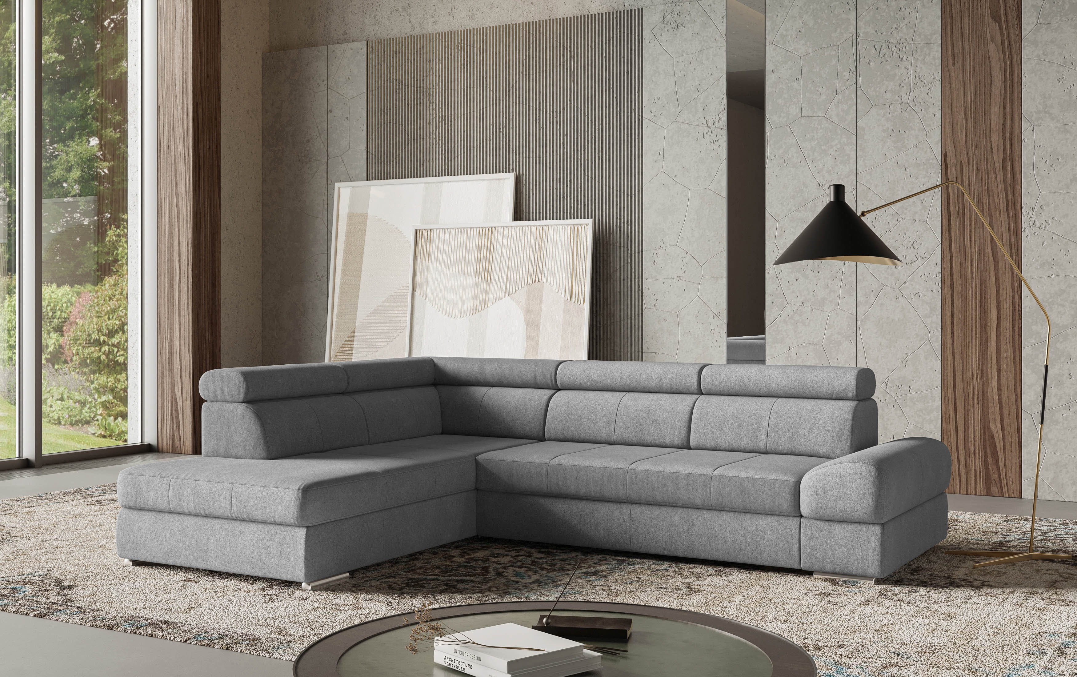 sit&more Ecksofa "Broadway L-Form" mit verstellbaren Kopfteilen, wahlweise mit Schlaffunktion