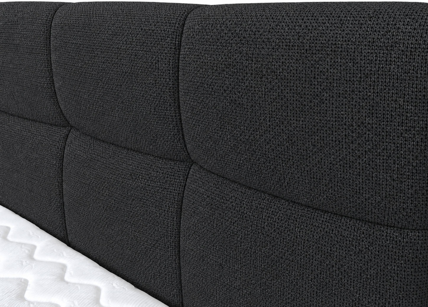 OTTO home Boxbett »RISE, Polsterbett mit Bettkasten, inkl. Taschenfederkernmatratze H3« inkl. Kaltschaumtopper, Strukturstoff-Bezug, Liegefläche 180x200 cm