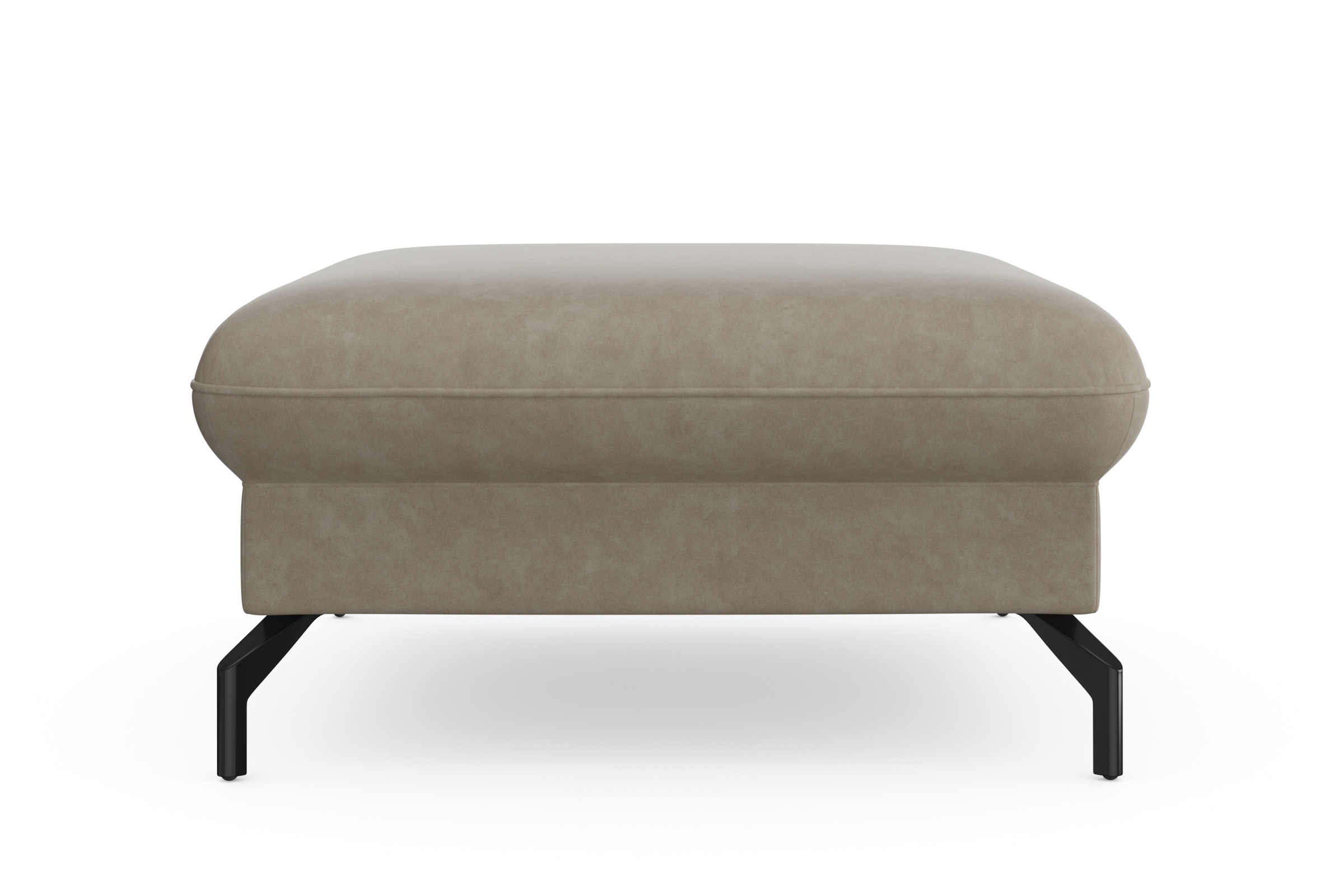 sit&more Hocker »Fashion«, inklusive Federkern, mit hochwertigen, schwarzen Metallfüßen