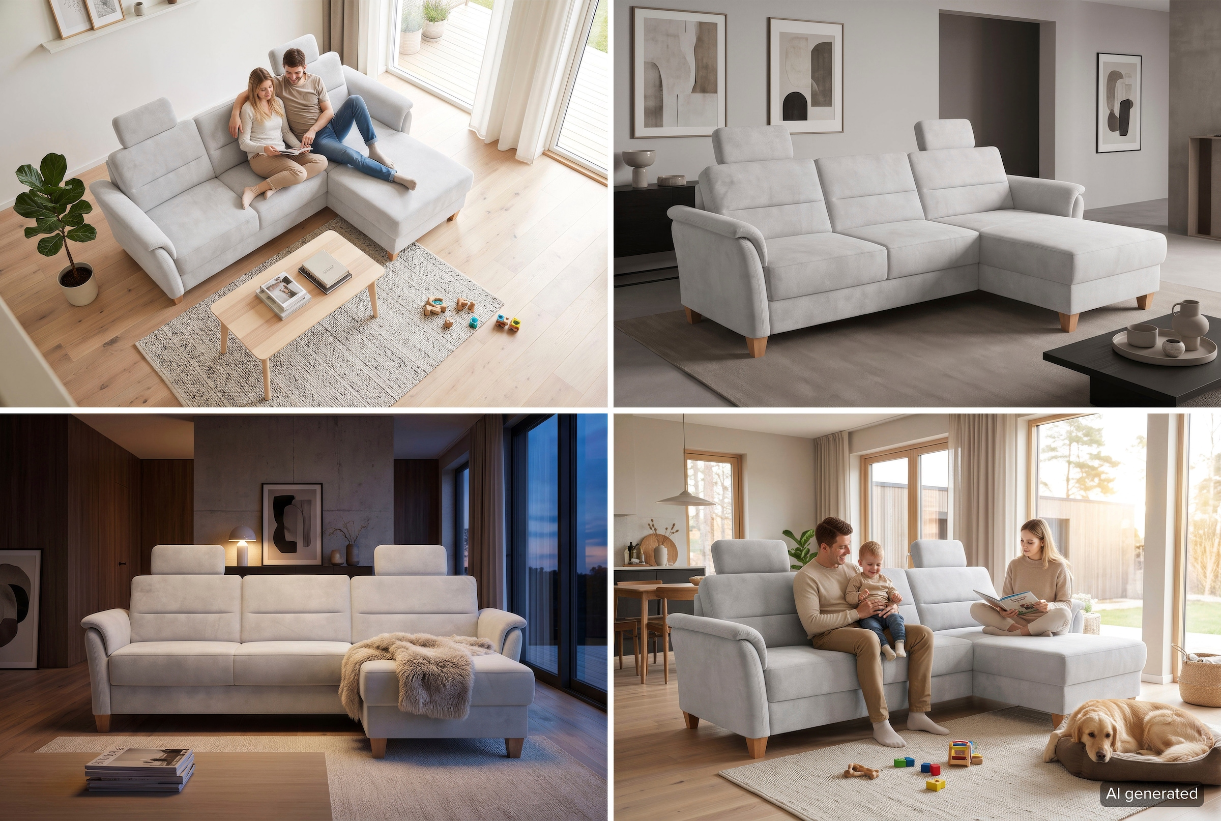Home affaire Ecksofa »Palmera L-Form, B: 244 cm - OTTO. Verlässliche Qualität.« optional Schlaffunktion & Bettkasten, Federkern