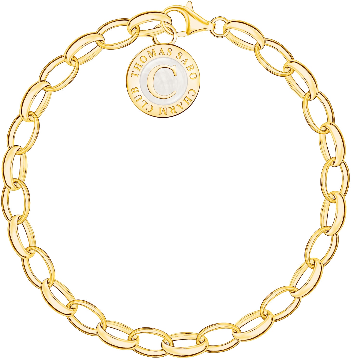 THOMAS SABO Charm-Armband »mit Kaltemaille vergoldet, X0287-427-39-L17,L19«