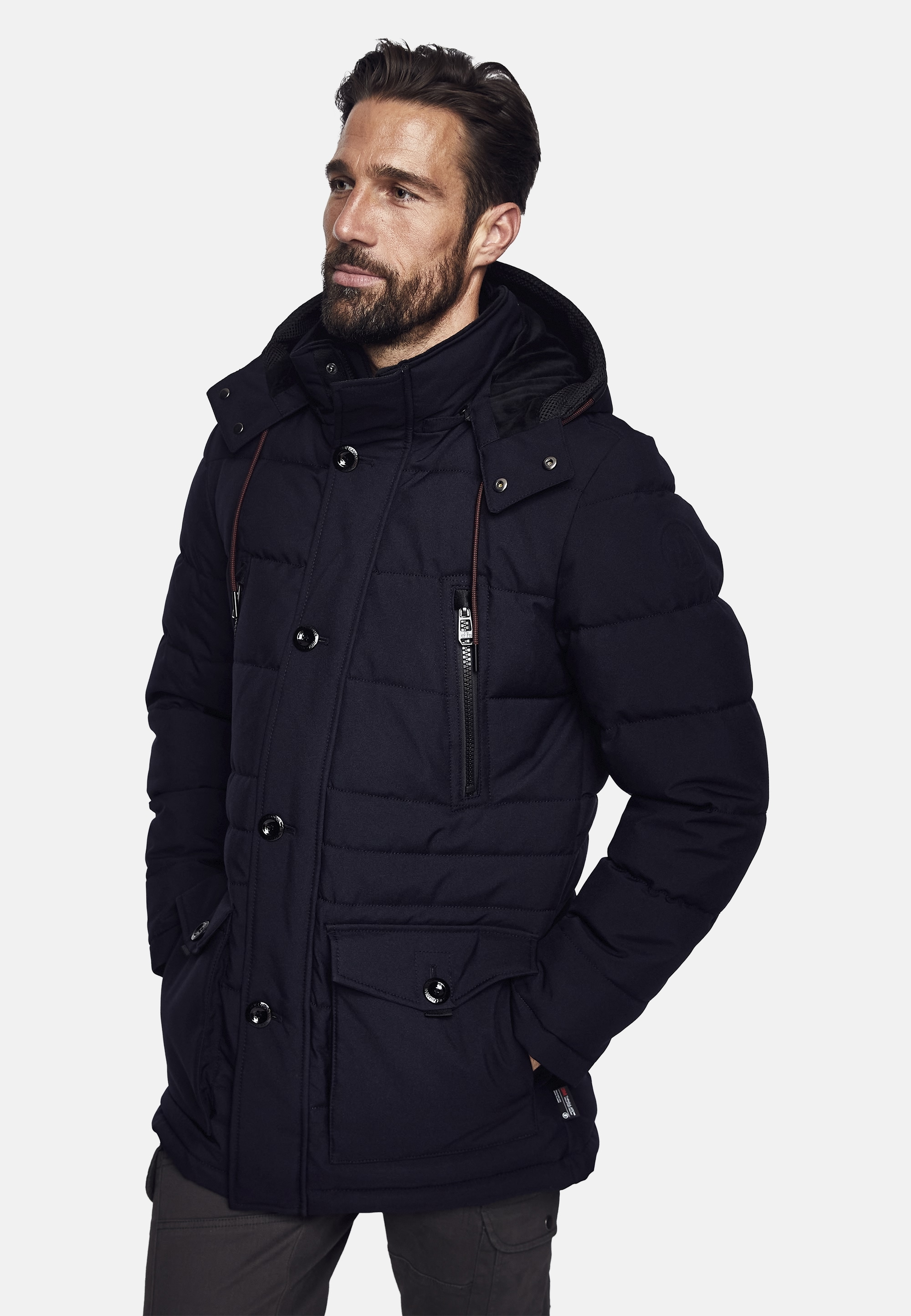Parka mit abnehmbarer Kapuze