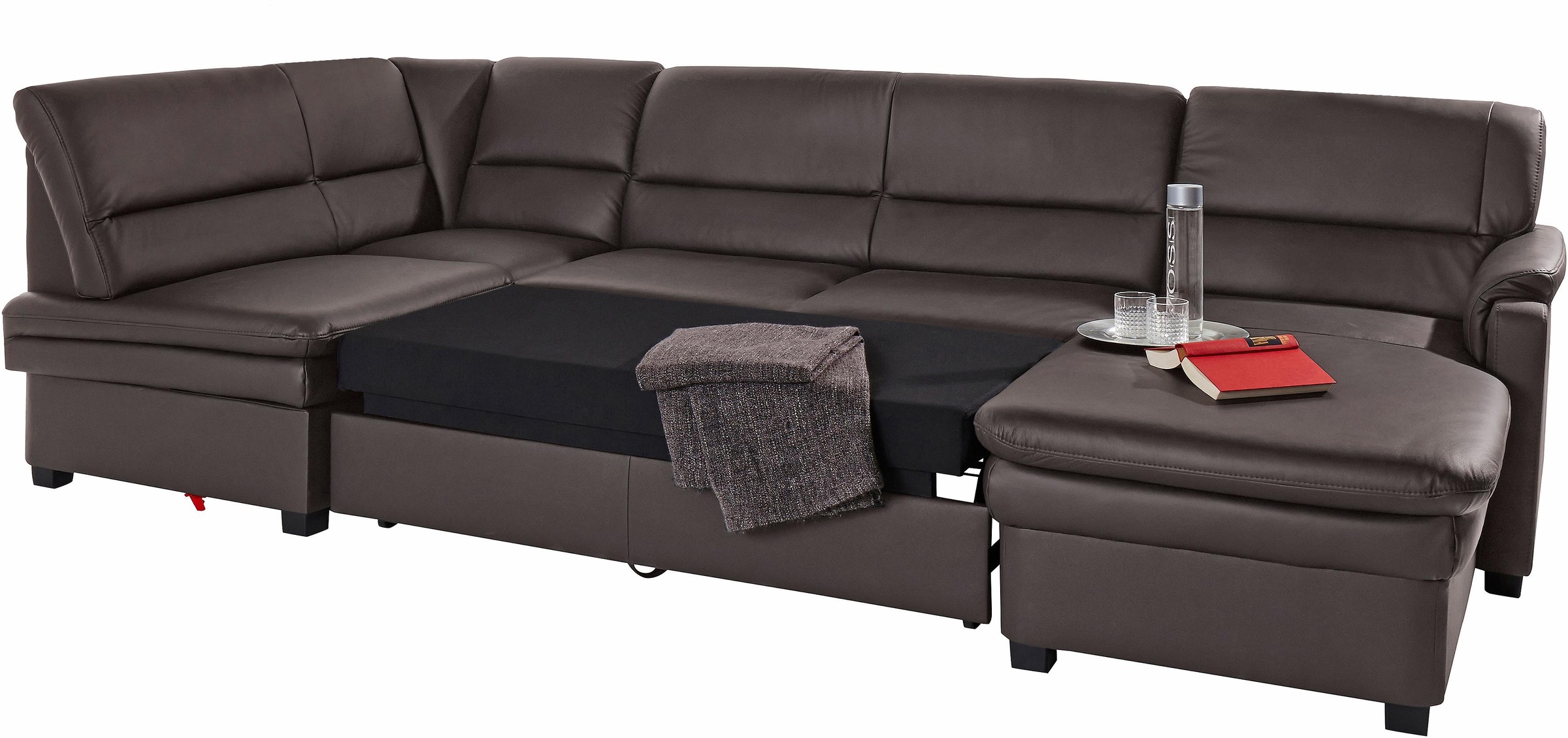 sit&more Wohnlandschaft »Pisa U-Form«, mit Federkern, wahlweise mit Bettfunktion