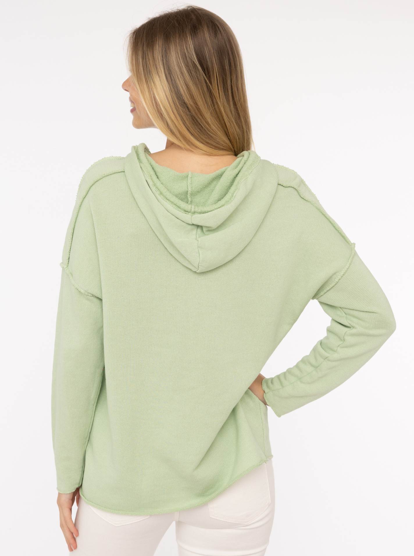 Thumbnail - Zwillingsherz Hoodie ""Love Yourself"", Kapuze, Flockprint, Langarm, Kordelzug