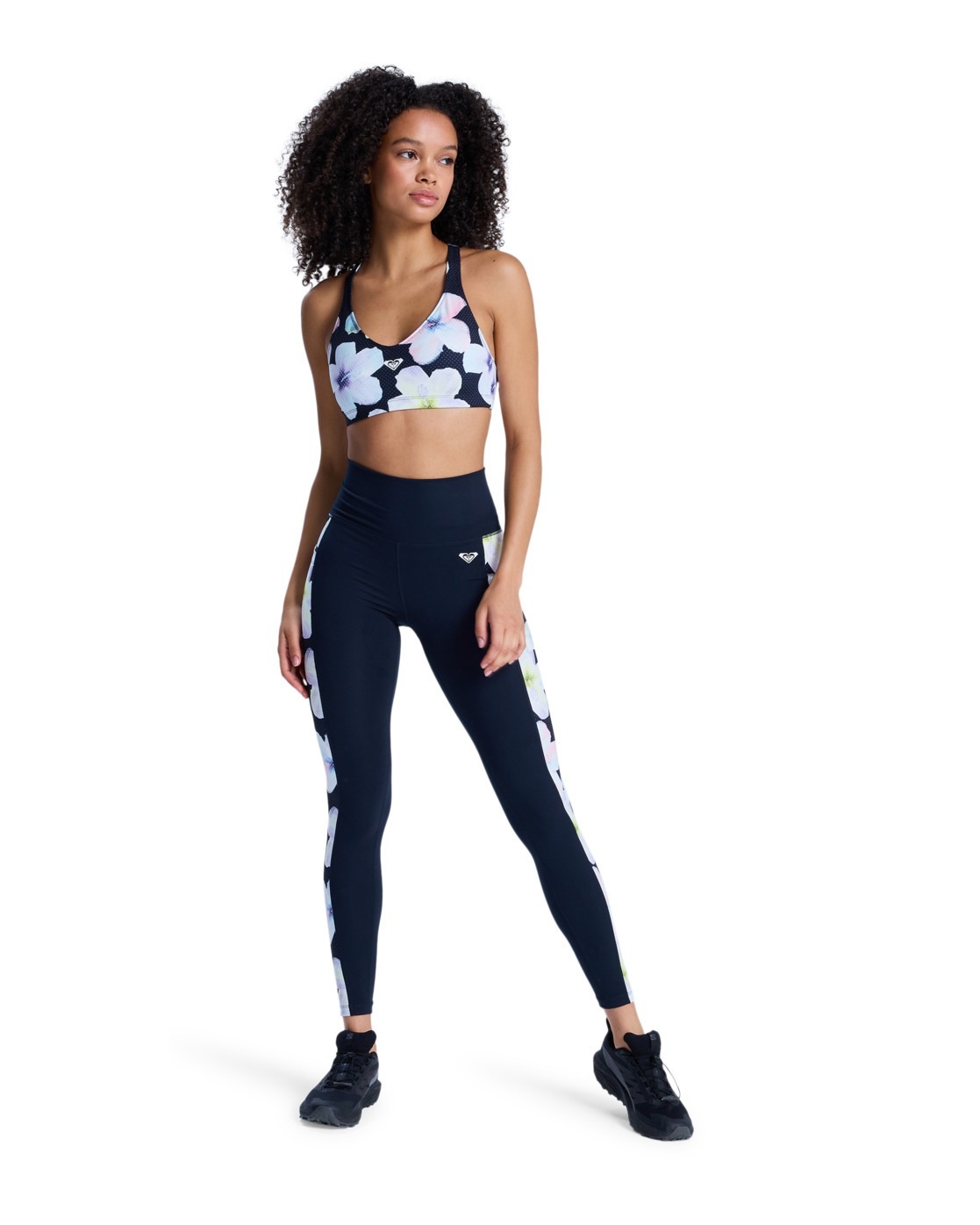 Roxy Leggings Heart Into It Anthracite Im Fleur Real XL Femme 3