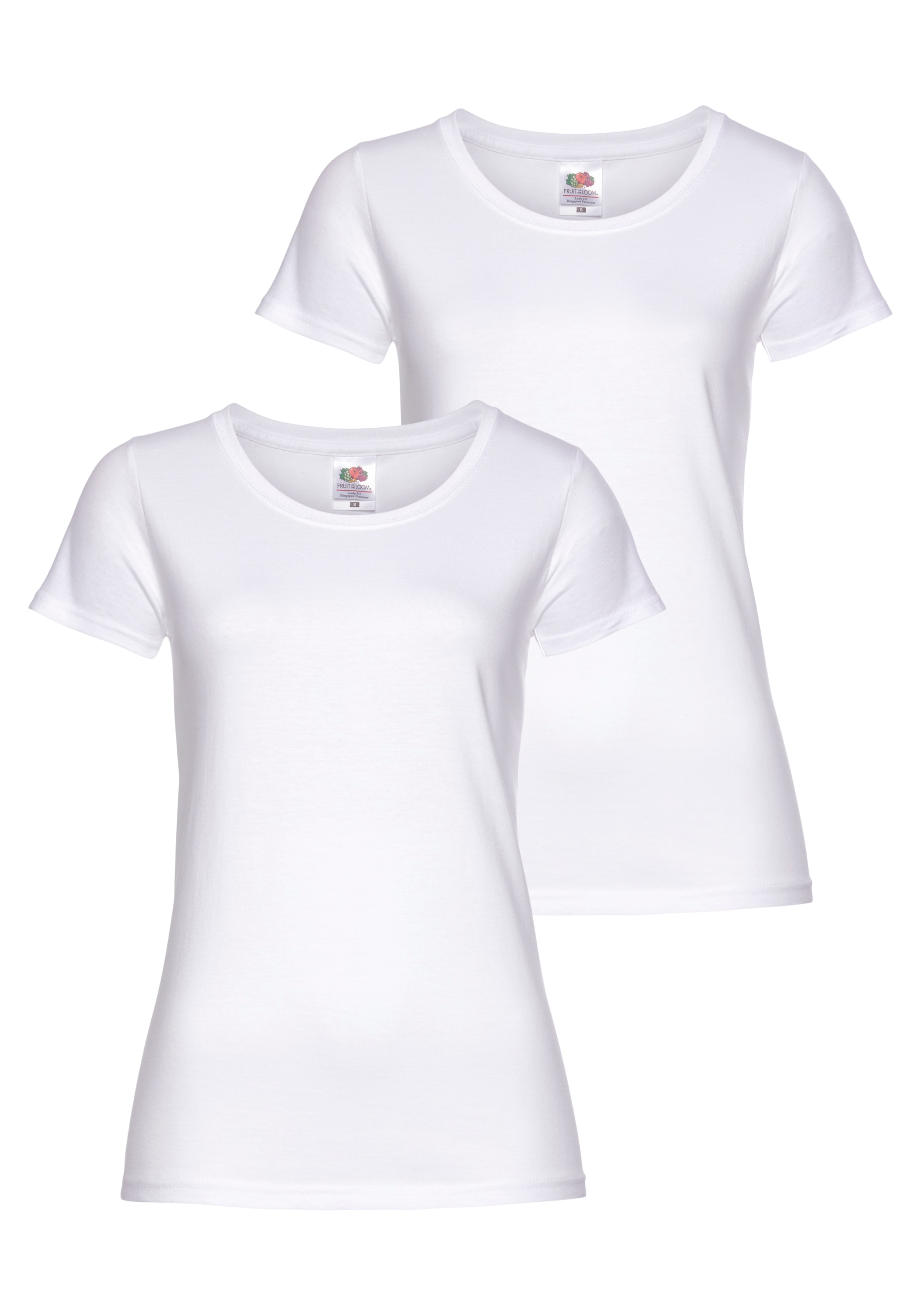 Fruit of the Loom Rundhalsshirt "Lady Fit Premium" Packung, 2er-Pack, 2 Stk günstig online kaufen