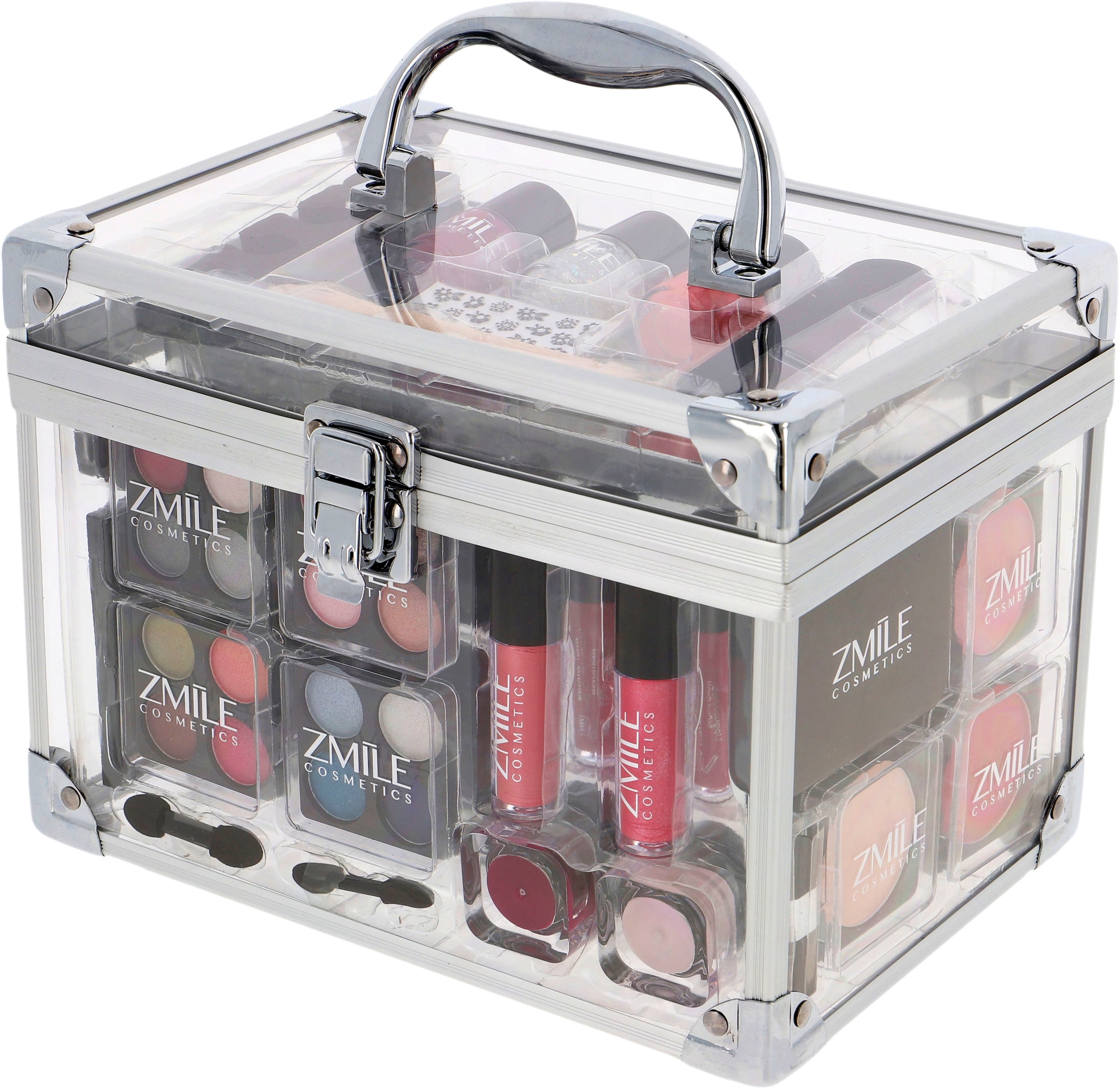 ZMILE COSMETICS Schmink-Koffer »Acrylic'«, (42 tlg.), 42 Teile für Augen, Lippen, Wangen und Nägel.