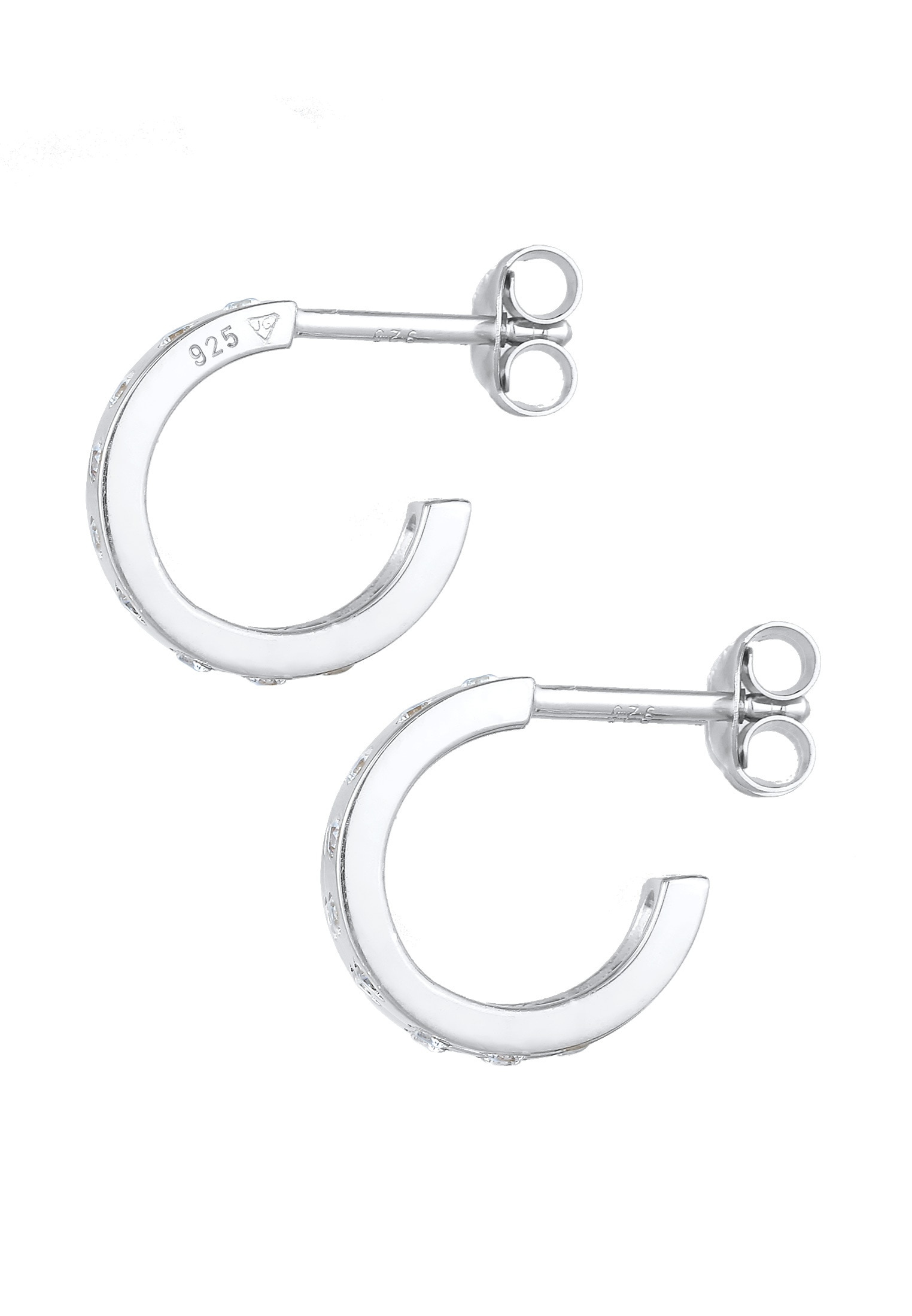 Elli Paar Creolen »Creolen Stecker Zirkonia Mini Hoops 925 Silber«