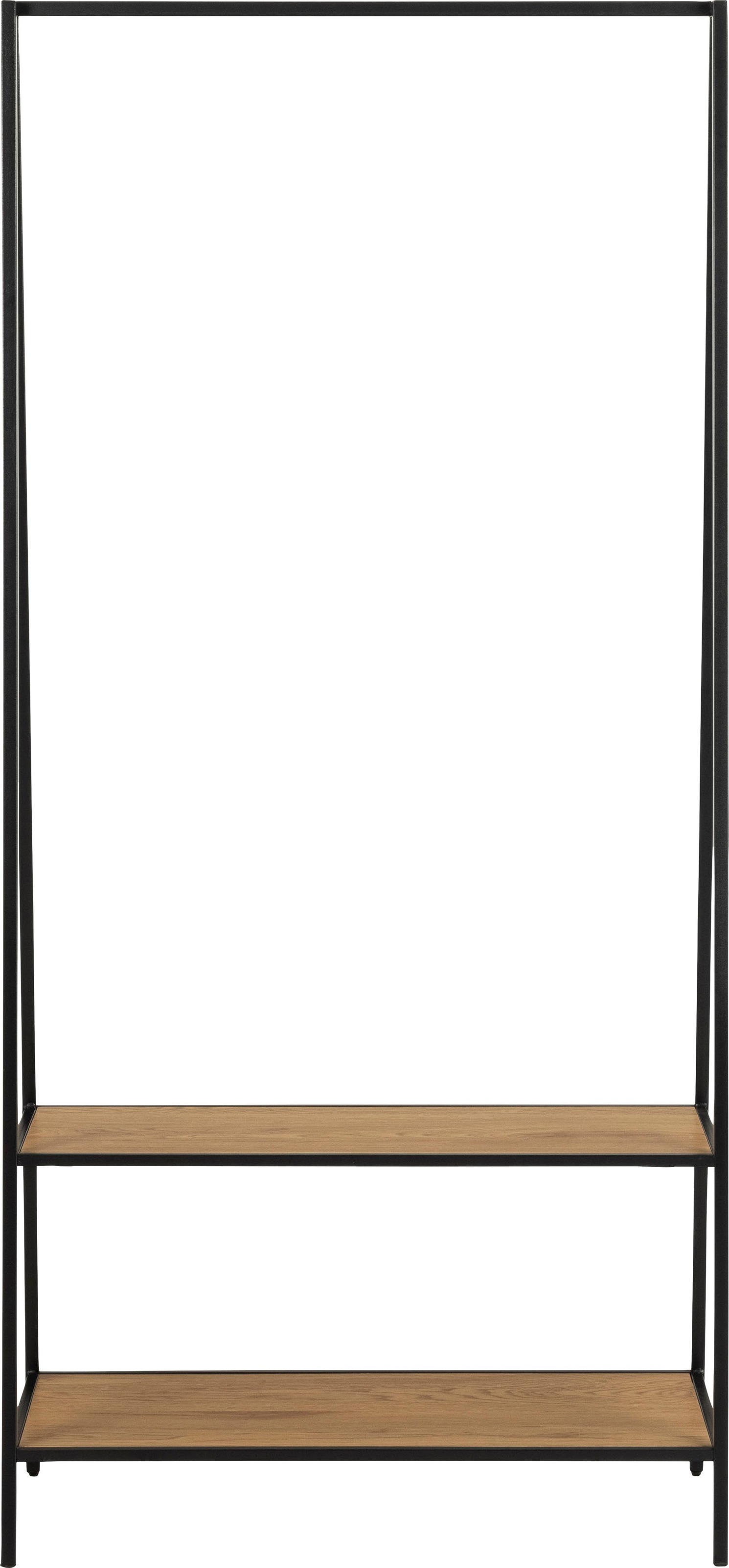 Garderobenständer ACTONA GROUP, B:37cm H:165cm T:37cm, schwarz, Holzwerkstoff, Metall, Schlafzimmer, Garderobenständer, Metallgestell im modernen