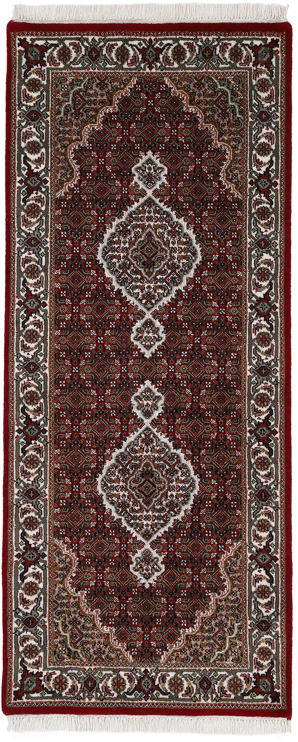 Woven Arts Läufer "Orientteppich Tabriz Mahi", rechteckig, 15 mm Höhe, handgeknüpft, Wohnzimmer, reine Wolle für ein war